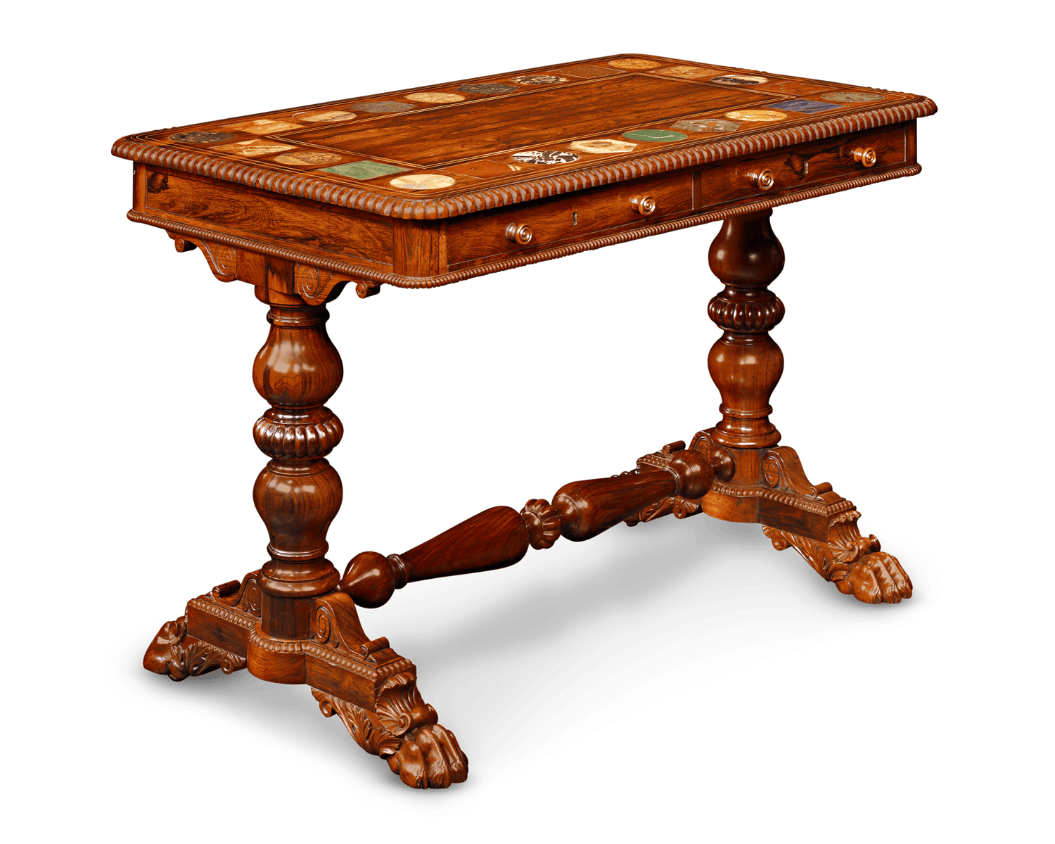 Hardstone and Rosewood Centre Table Attributed To Gillows