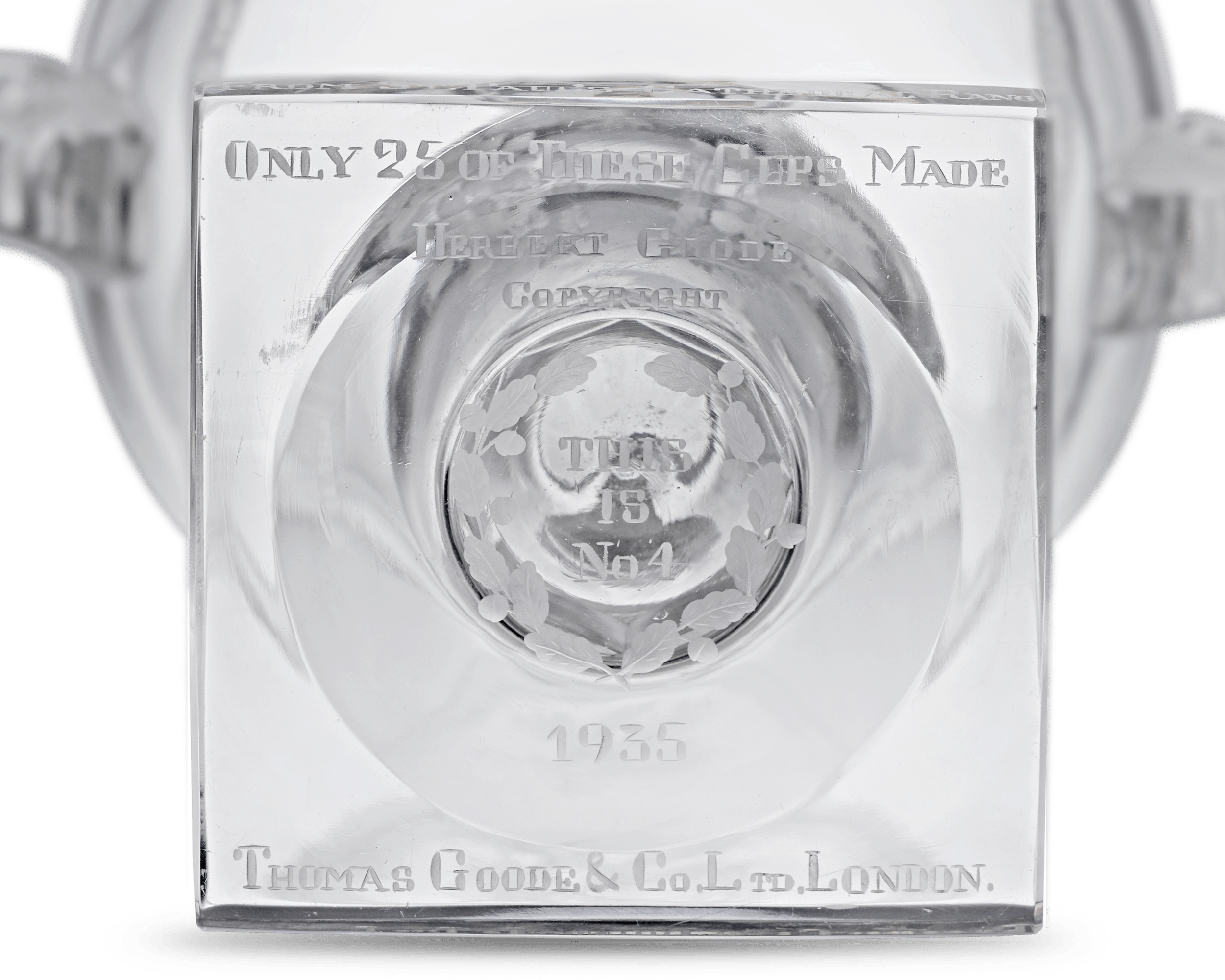 King George V Silver Jubilee Commemorative Glass Cup