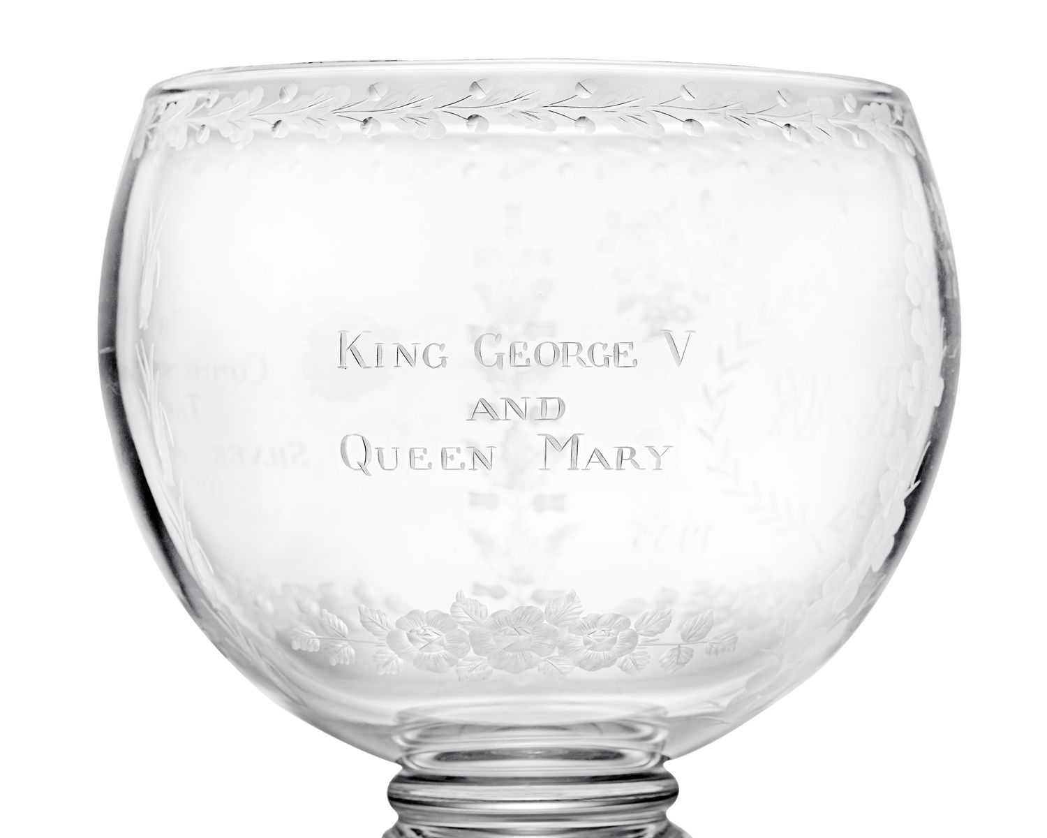 Silver Jubilee Commemorative Glass Goblet