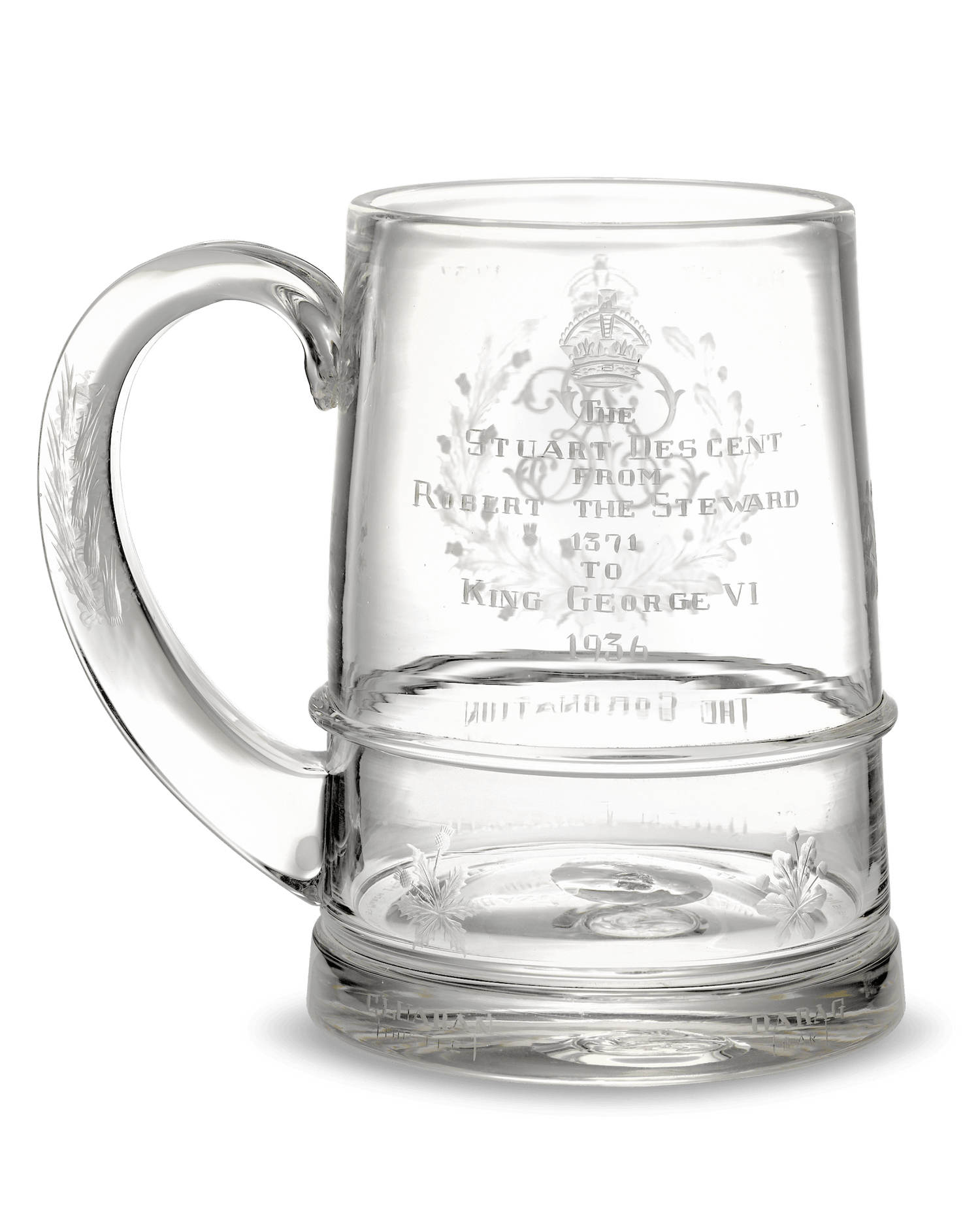 Coronation of King George VI and Queen Elizabeth Glass Tankard