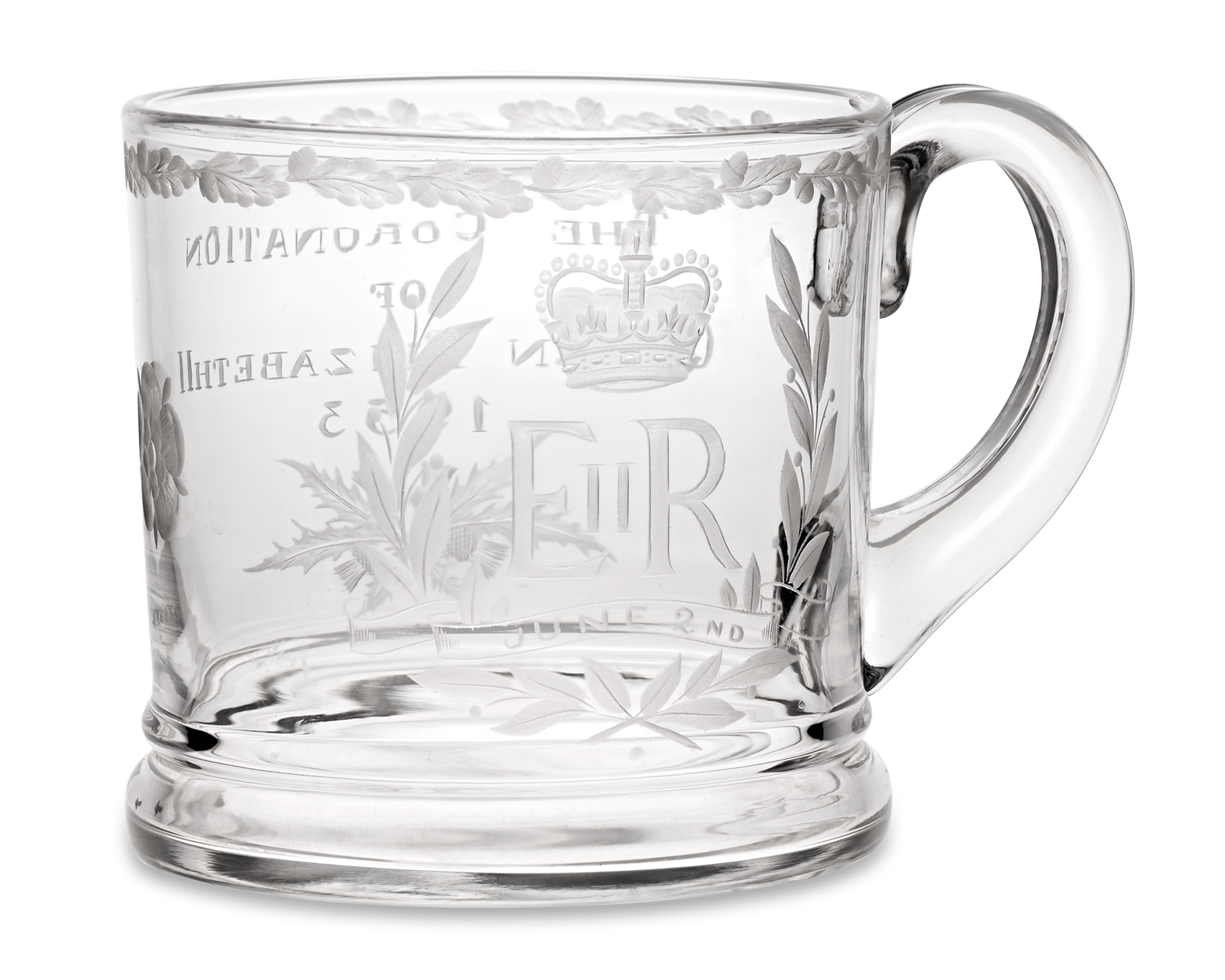 Coronation of Queen Elizabeth II Commemorative Glass