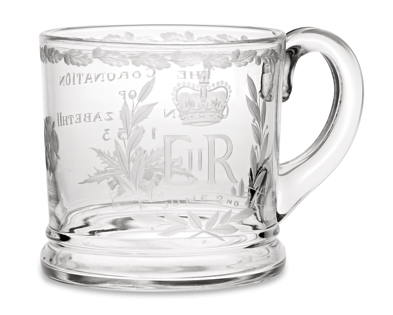 Coronation of Queen Elizabeth II Commemorative Glass