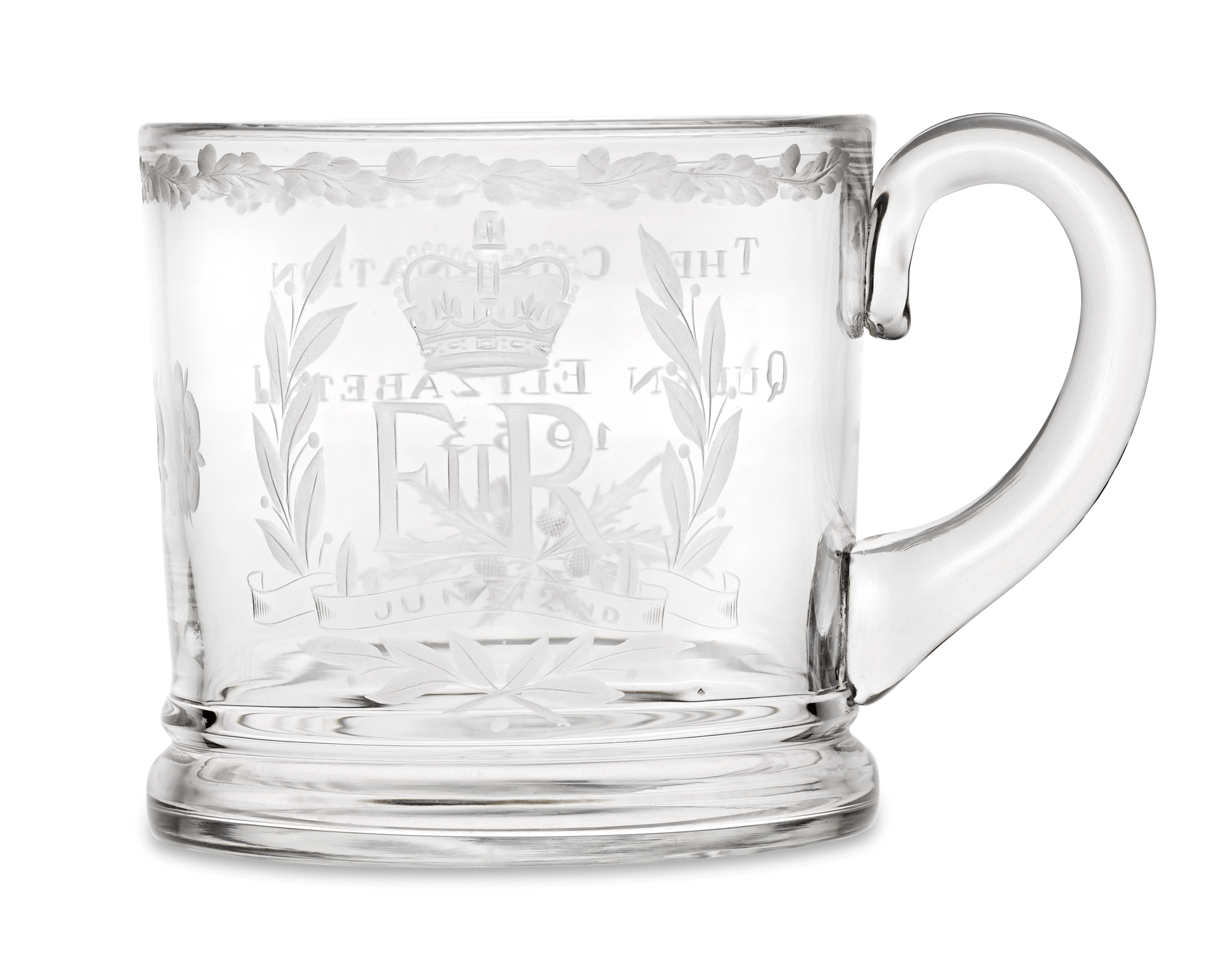 Coronation of Queen Elizabeth II Commemorative Glass