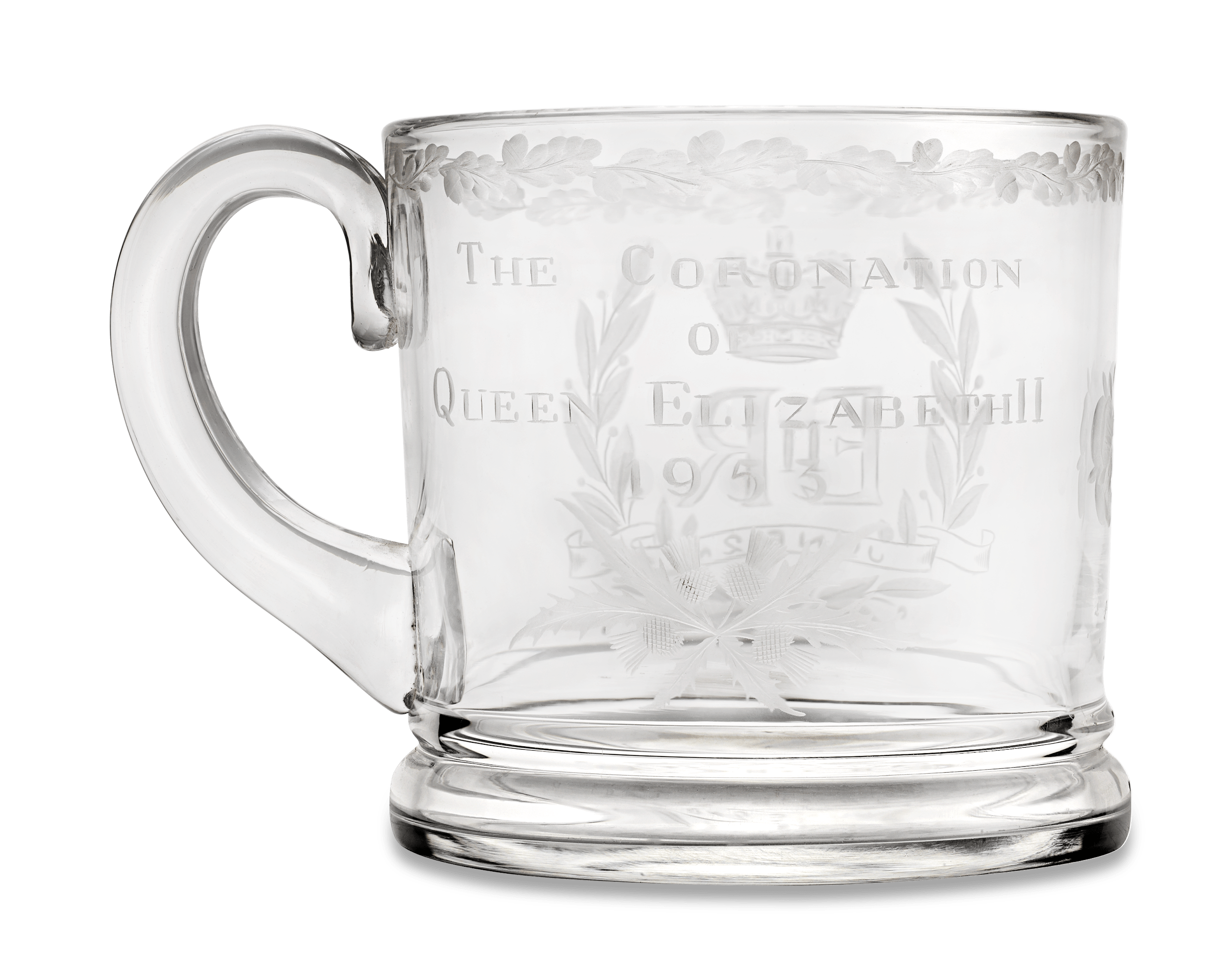 Coronation of Queen Elizabeth II Commemorative Glass