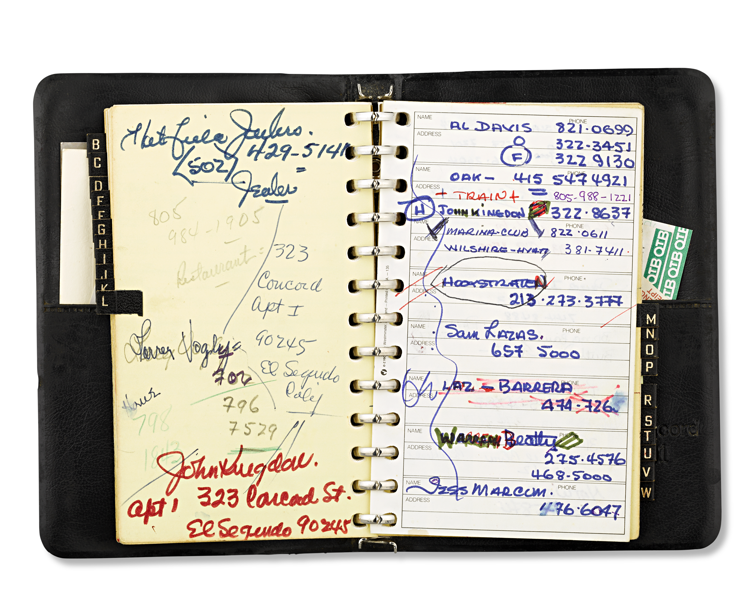 Jimmy the Greek's Personal Address Book