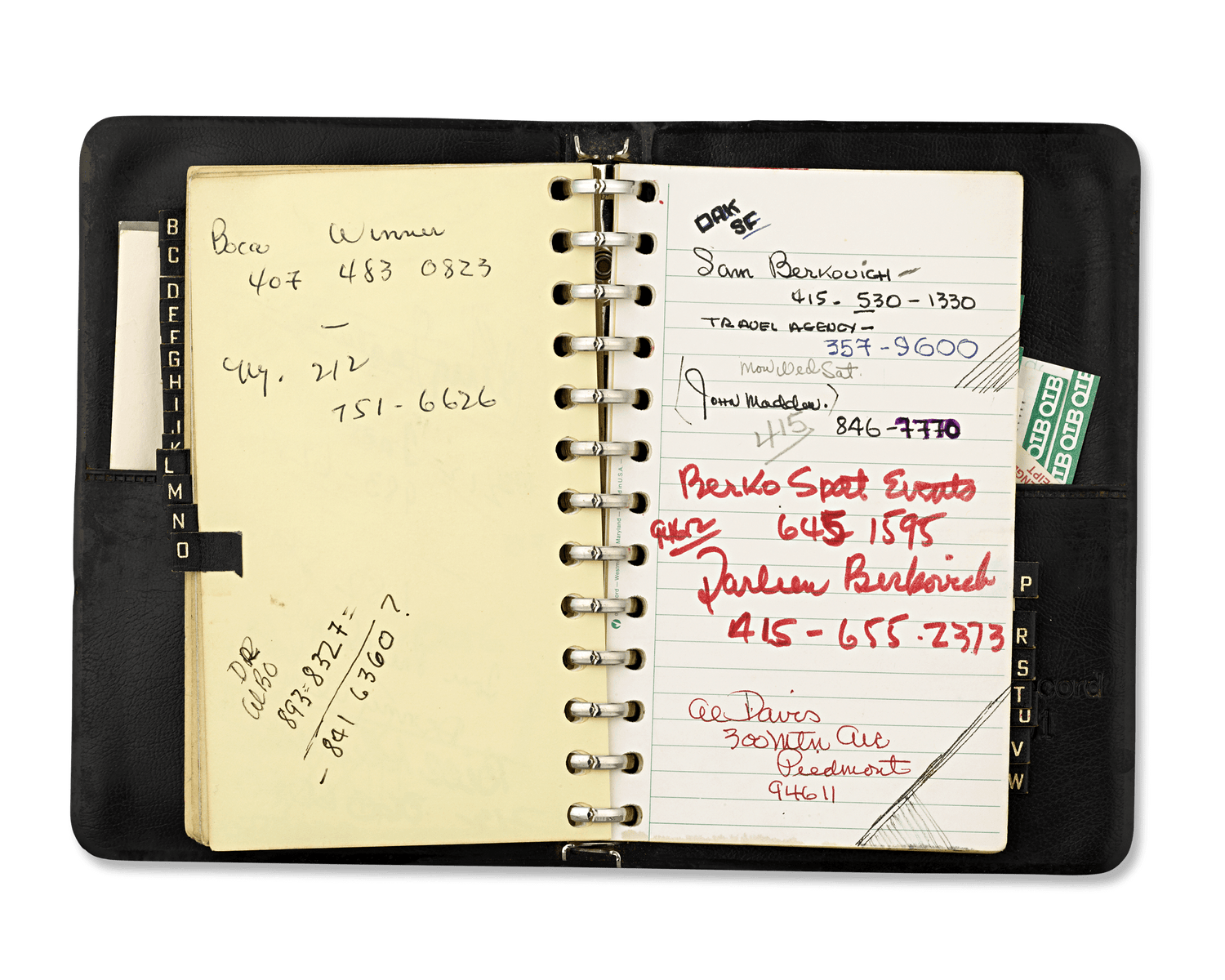 Jimmy the Greek's Personal Address Book