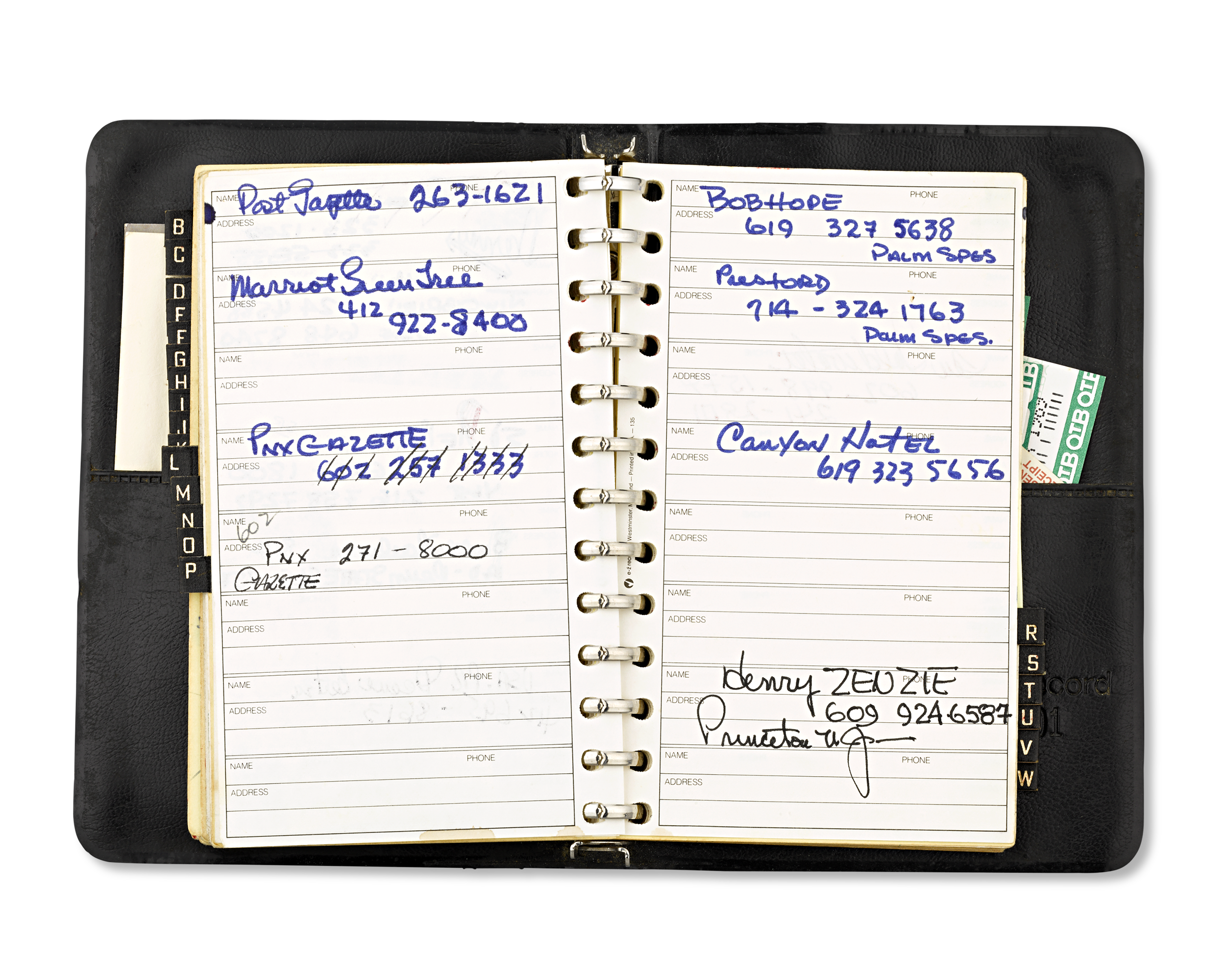 Jimmy the Greek's Personal Address Book