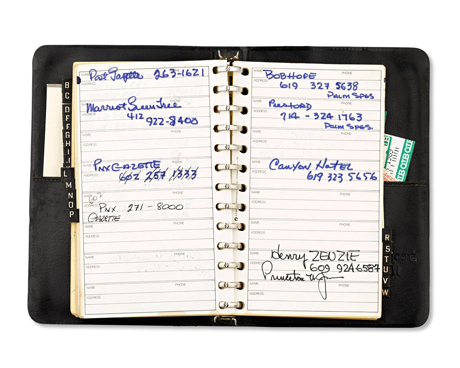 Jimmy the Greek's Personal Address Book