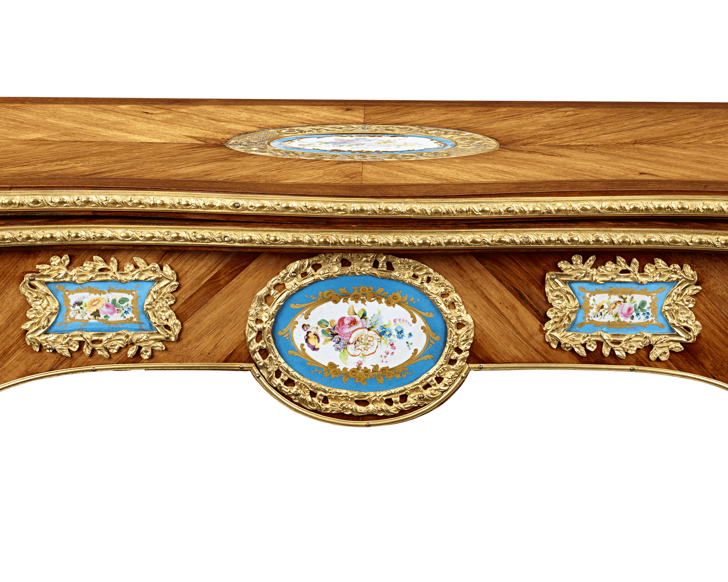 Louis XVI-Style Porcelain-Mounted Card Table