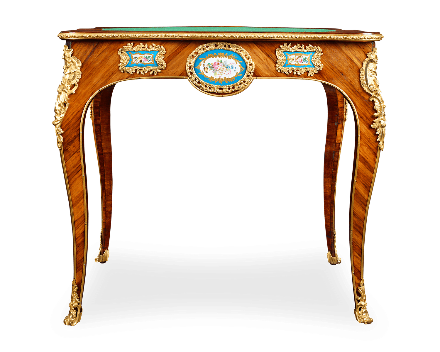 Louis XVI-Style Porcelain-Mounted Card Table