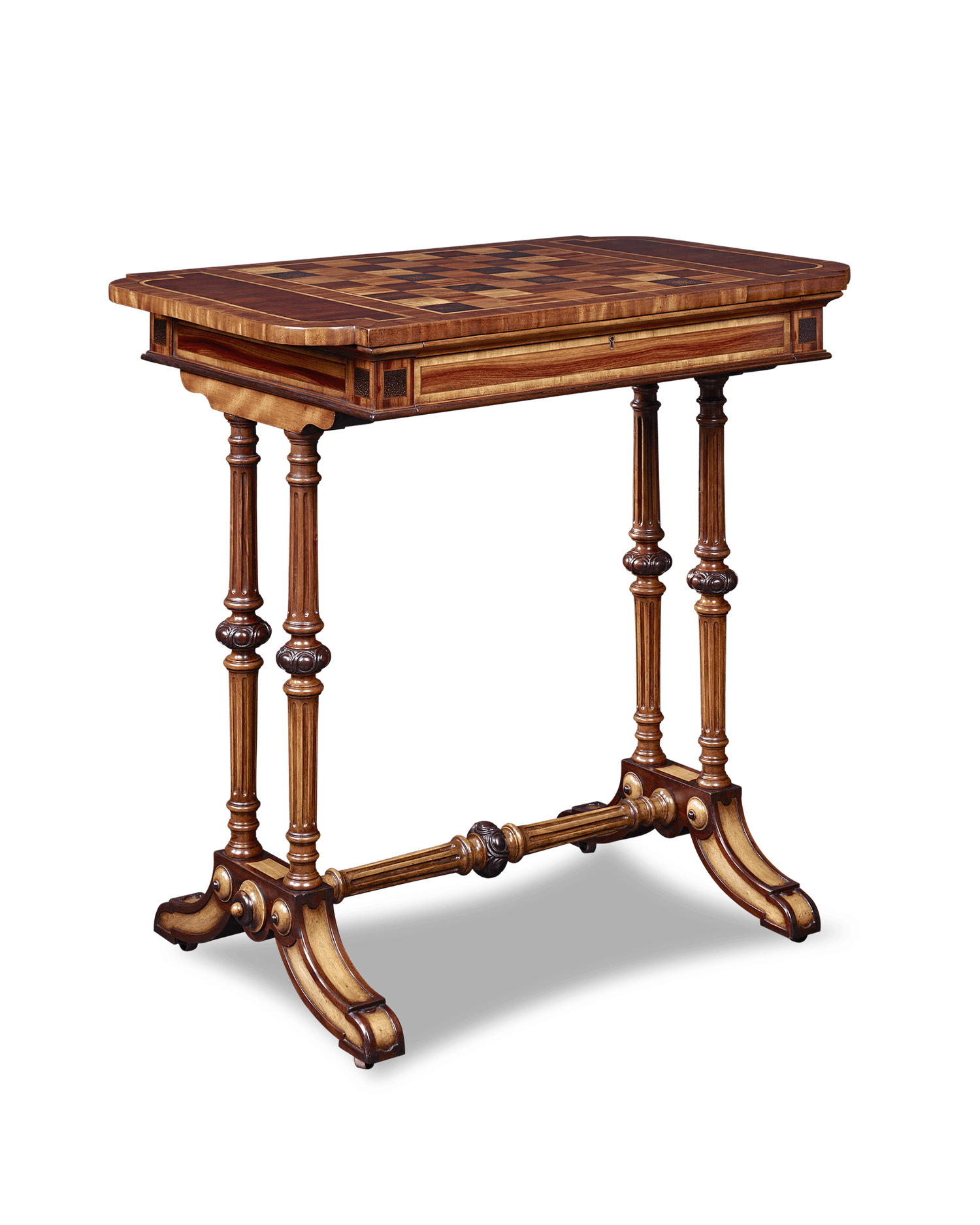 Marquetry Games Table by Ralph Turnbull