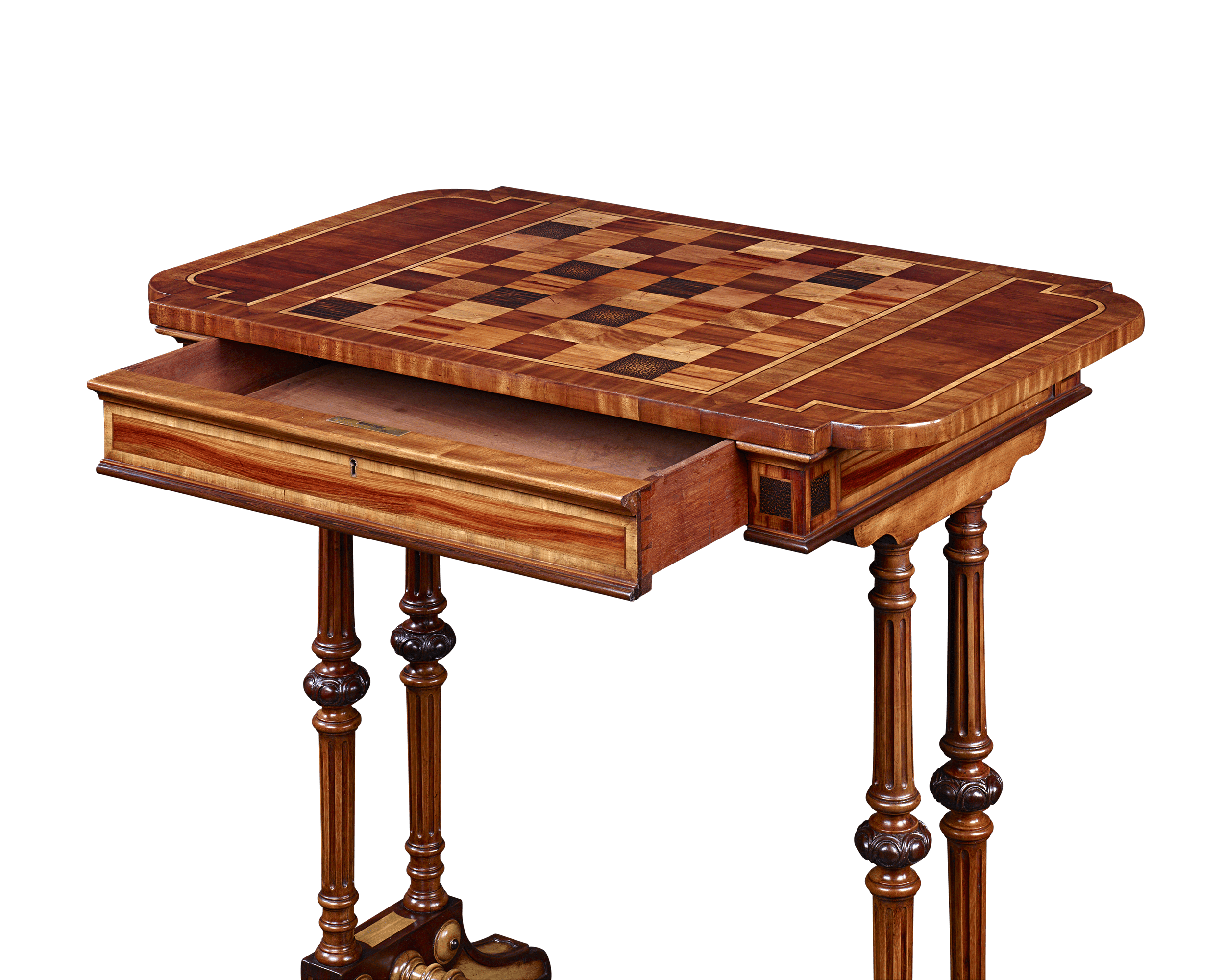 Marquetry Games Table by Ralph Turnbull