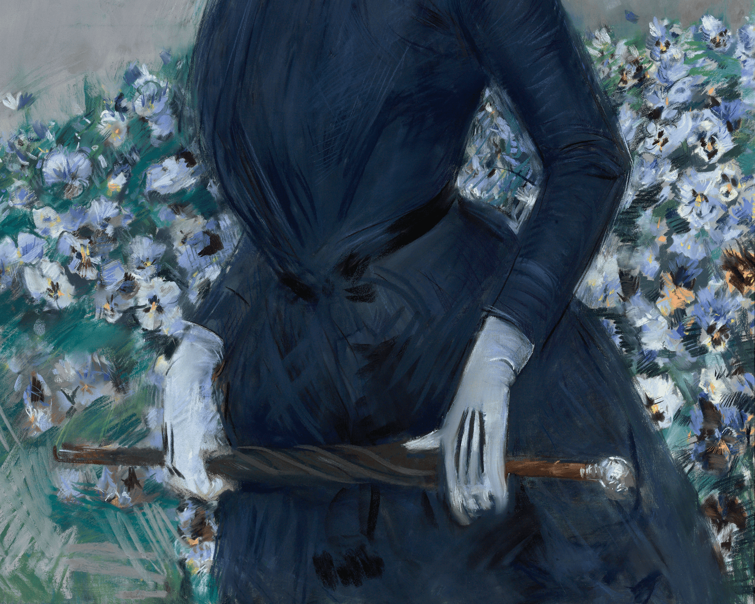 La femme aux fleurs by Paul César Helleu