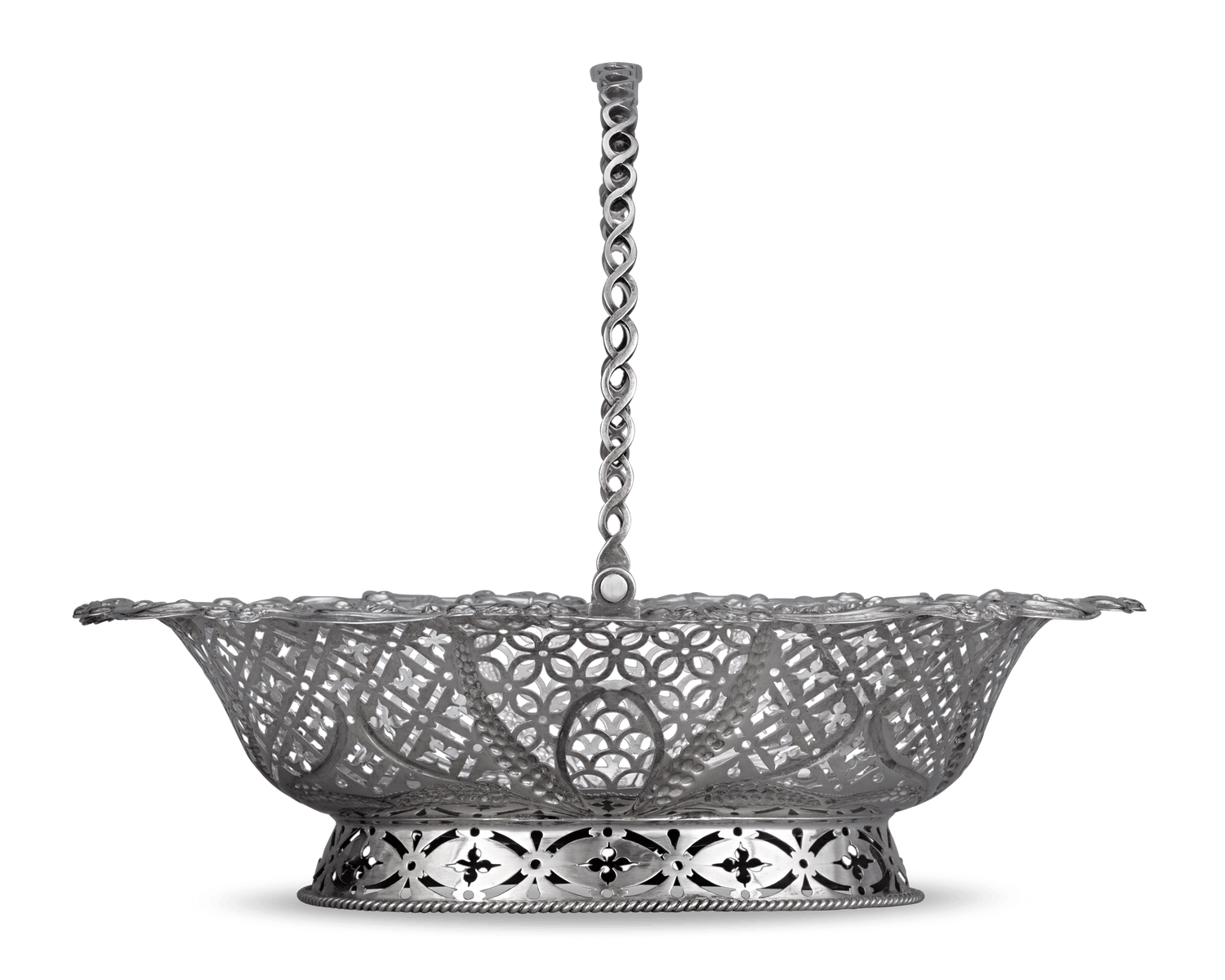 George III Silver Cake Basket by William Plummer