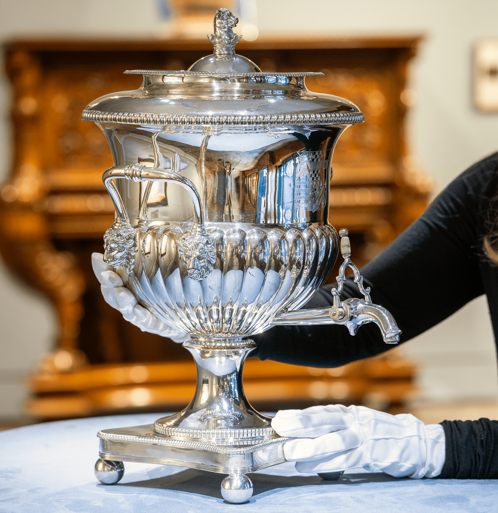 Georgian Silver Hot Water Urn by William and Peter Bateman