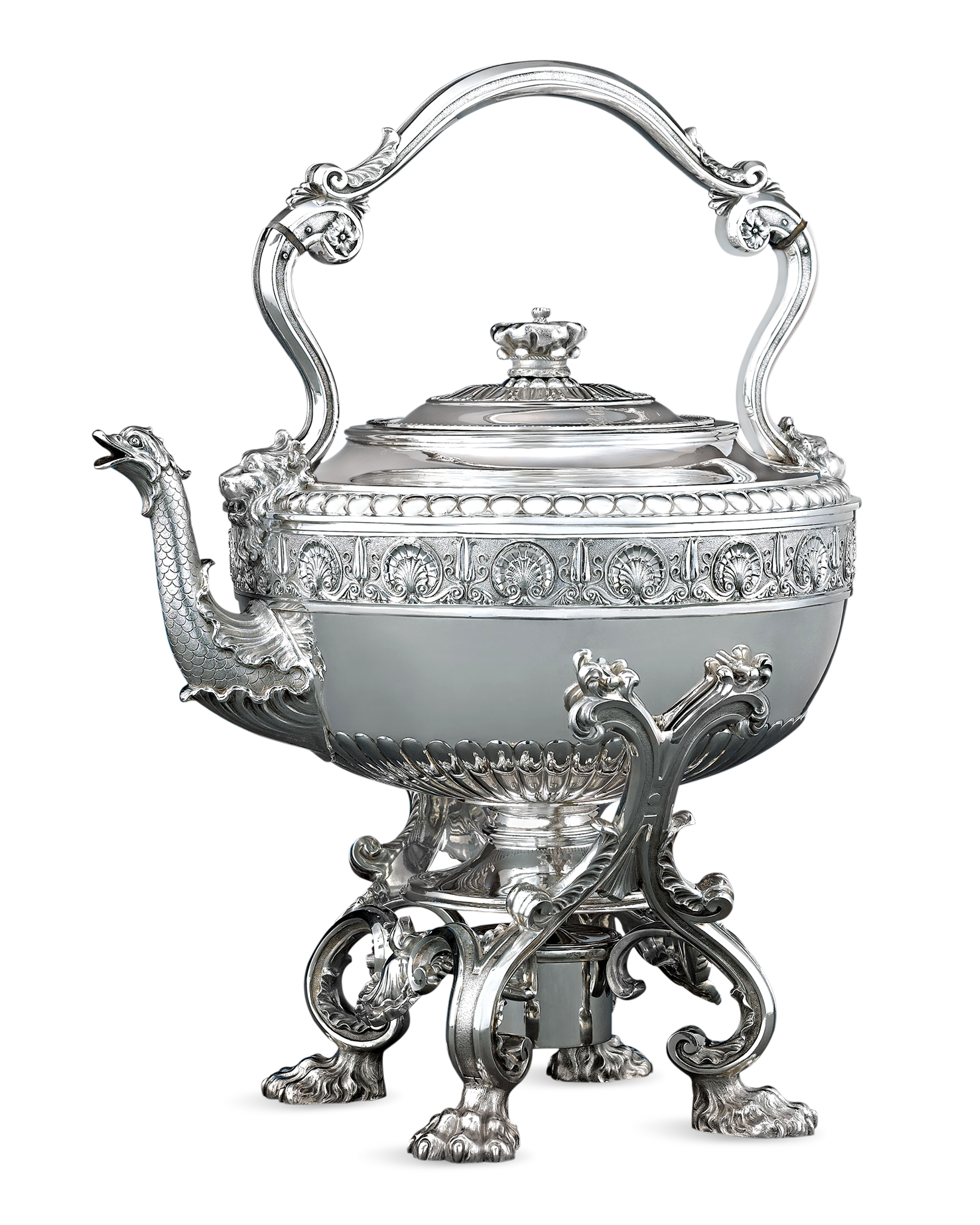 George III Silver Hot Water Kettle by Paul Storr