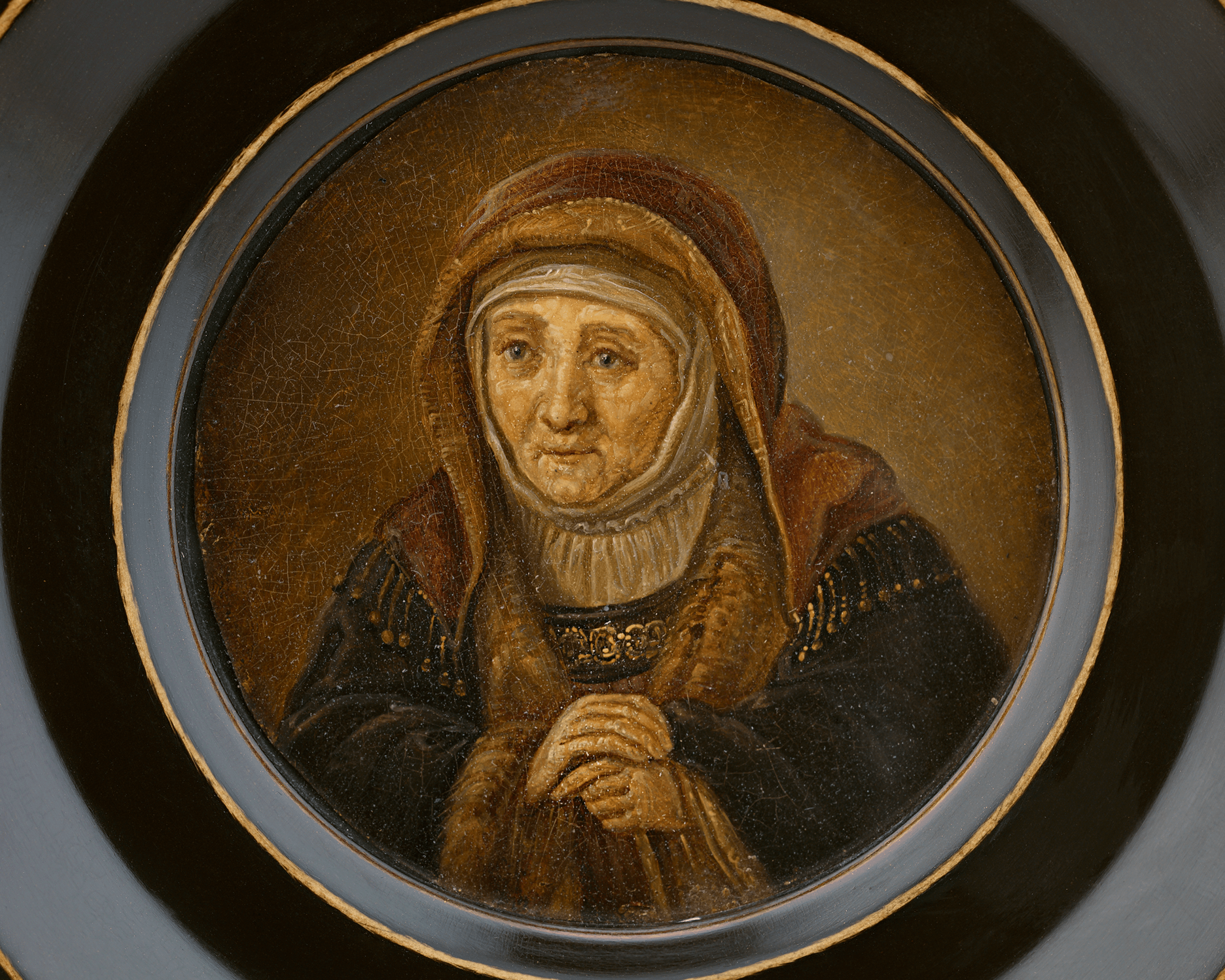 German Miniature of Elderly Lady