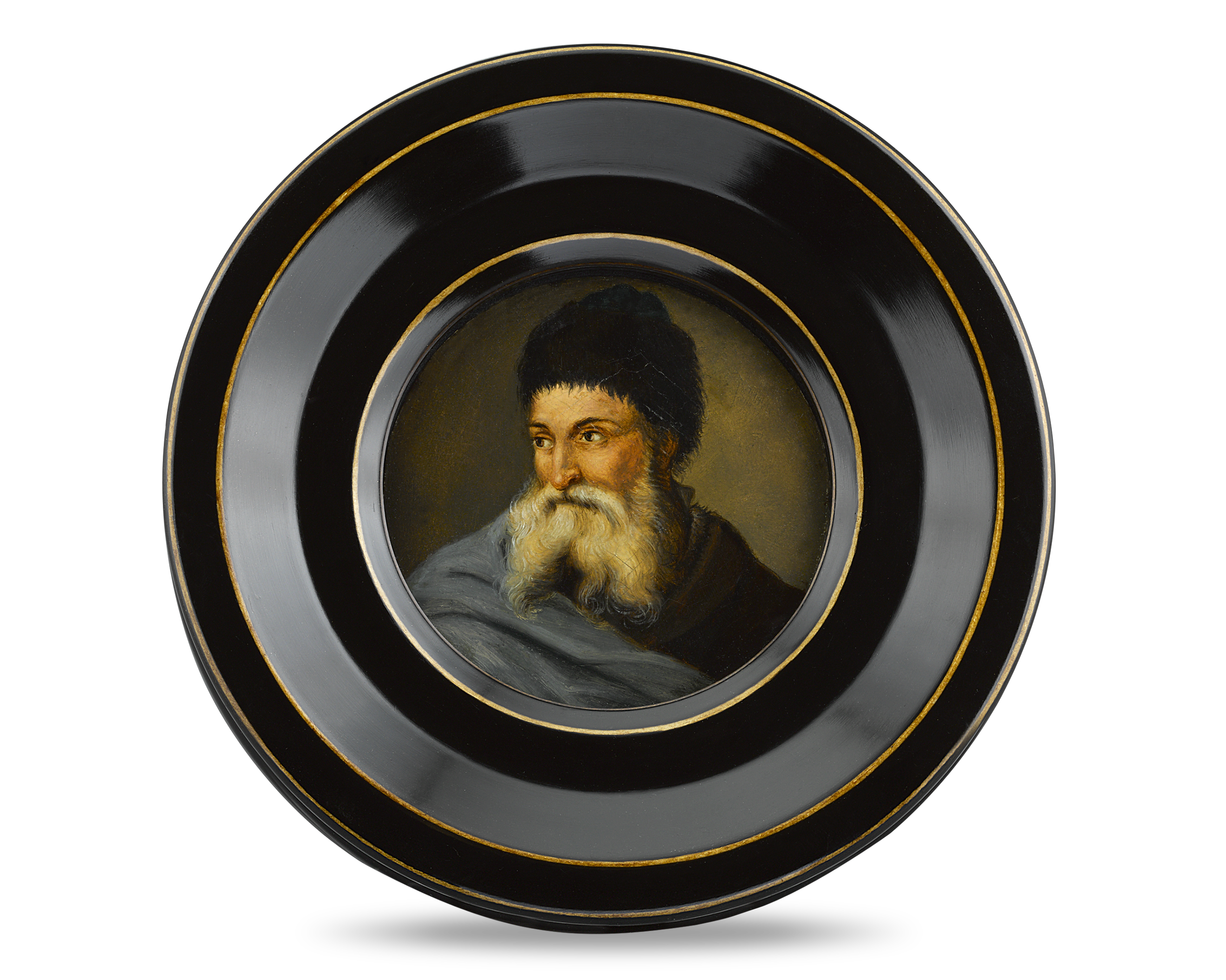 German Miniature Portrait of a Bearded Man