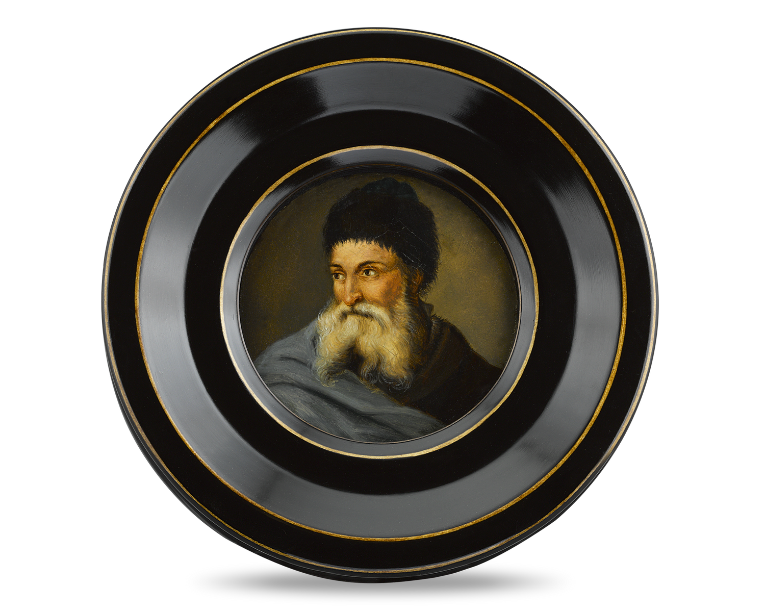 German Miniature Portrait of a Bearded Man