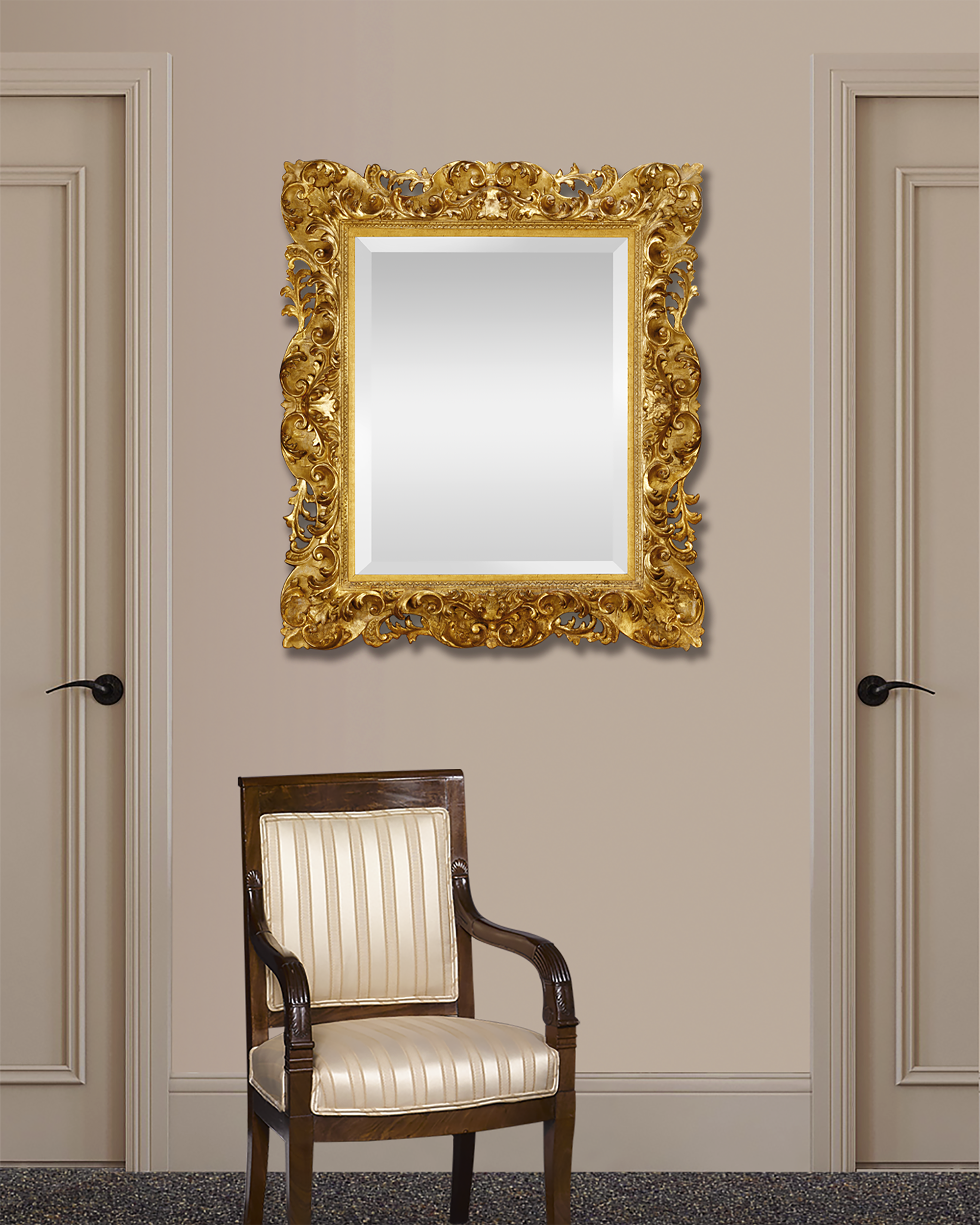 19th-Century Italian Giltwood Mirror