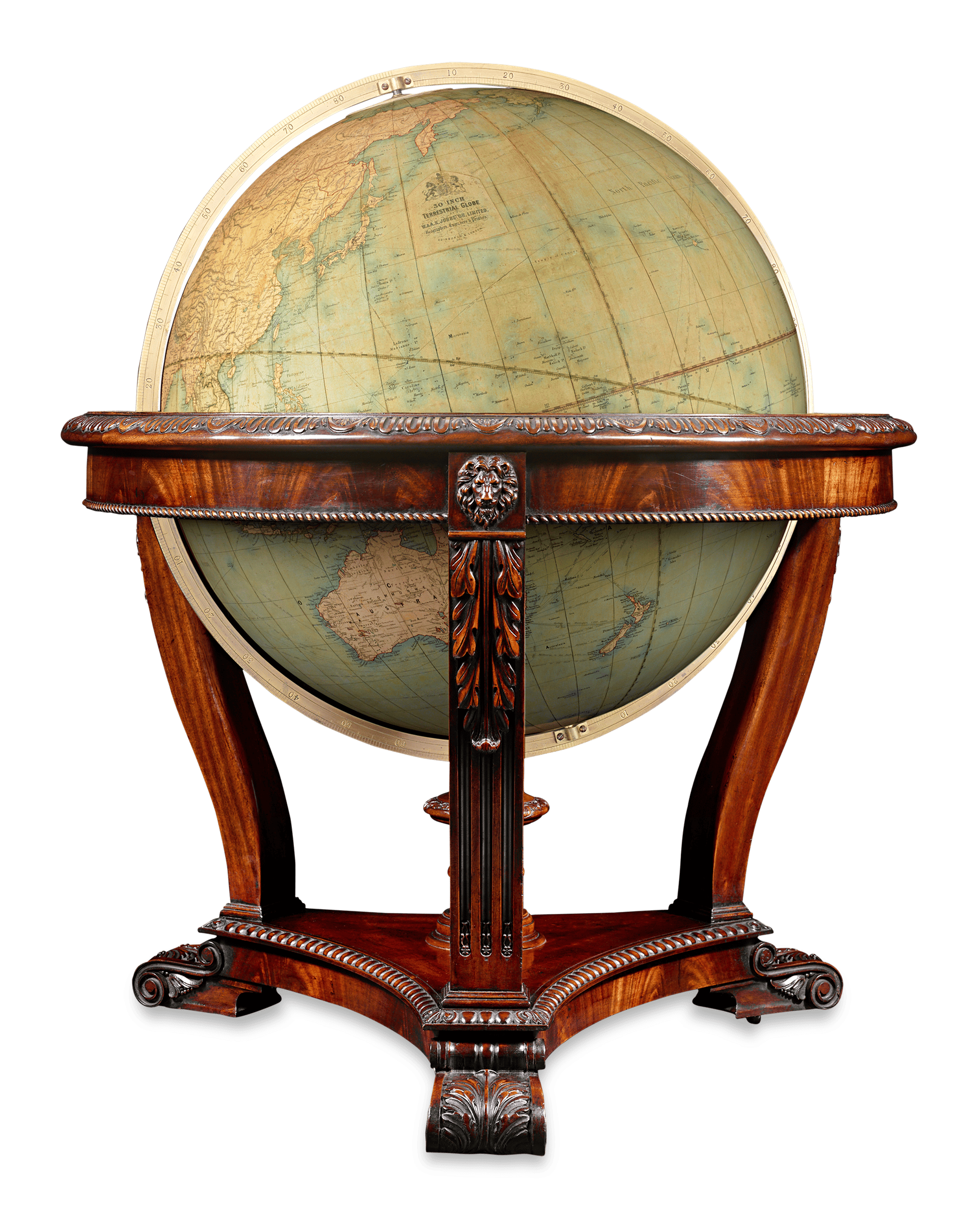 Terrestrial 30-inch Globe by W. & A.K. Johnston