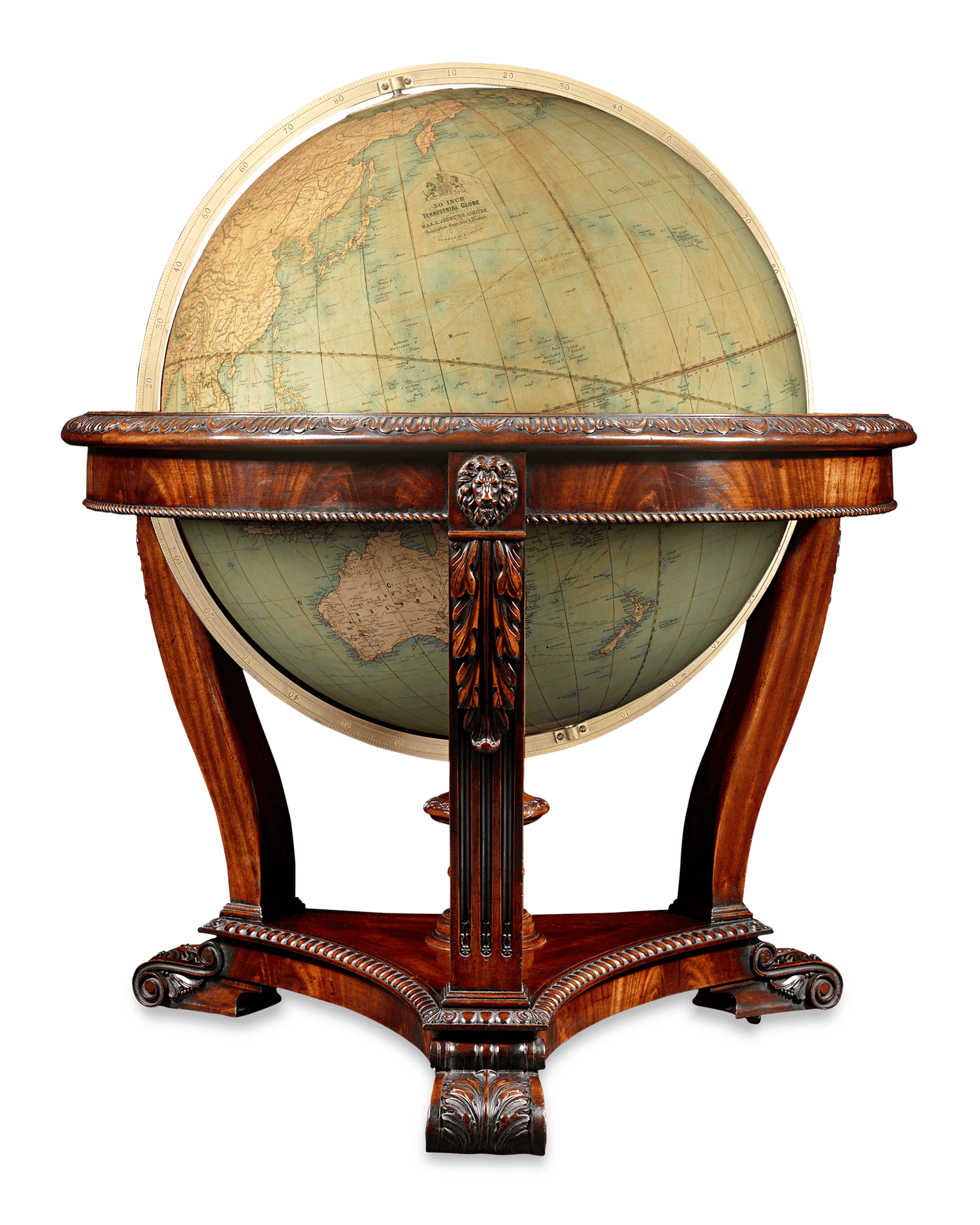 Terrestrial 30-inch Globe by W. & A.K. Johnston