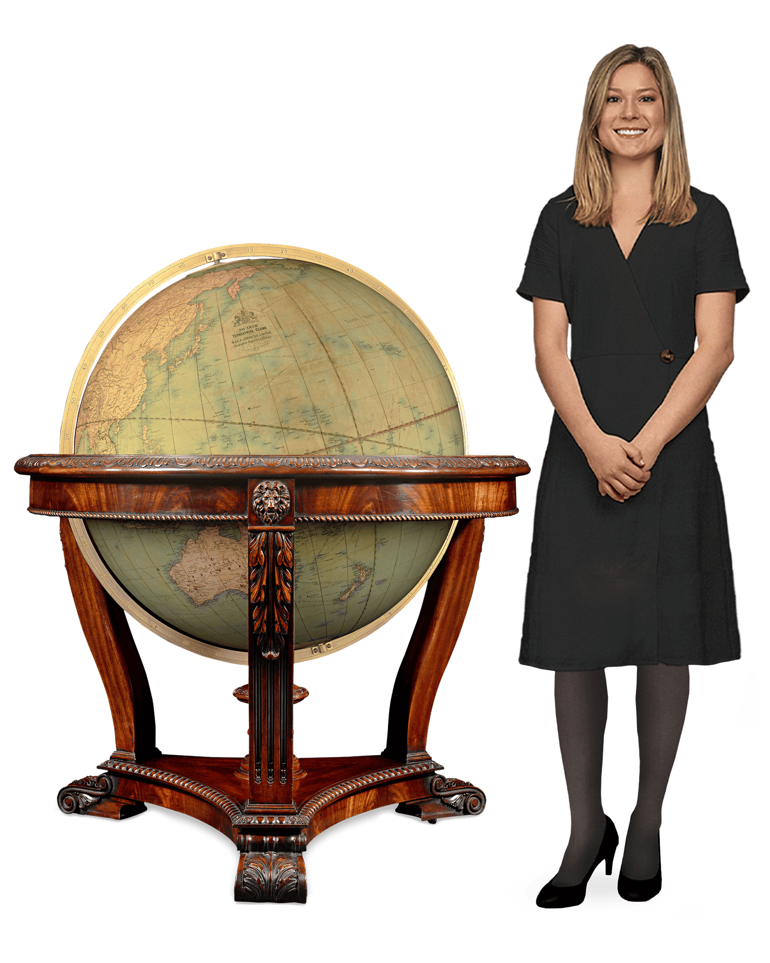 Terrestrial 30-inch Globe by W. & A.K. Johnston