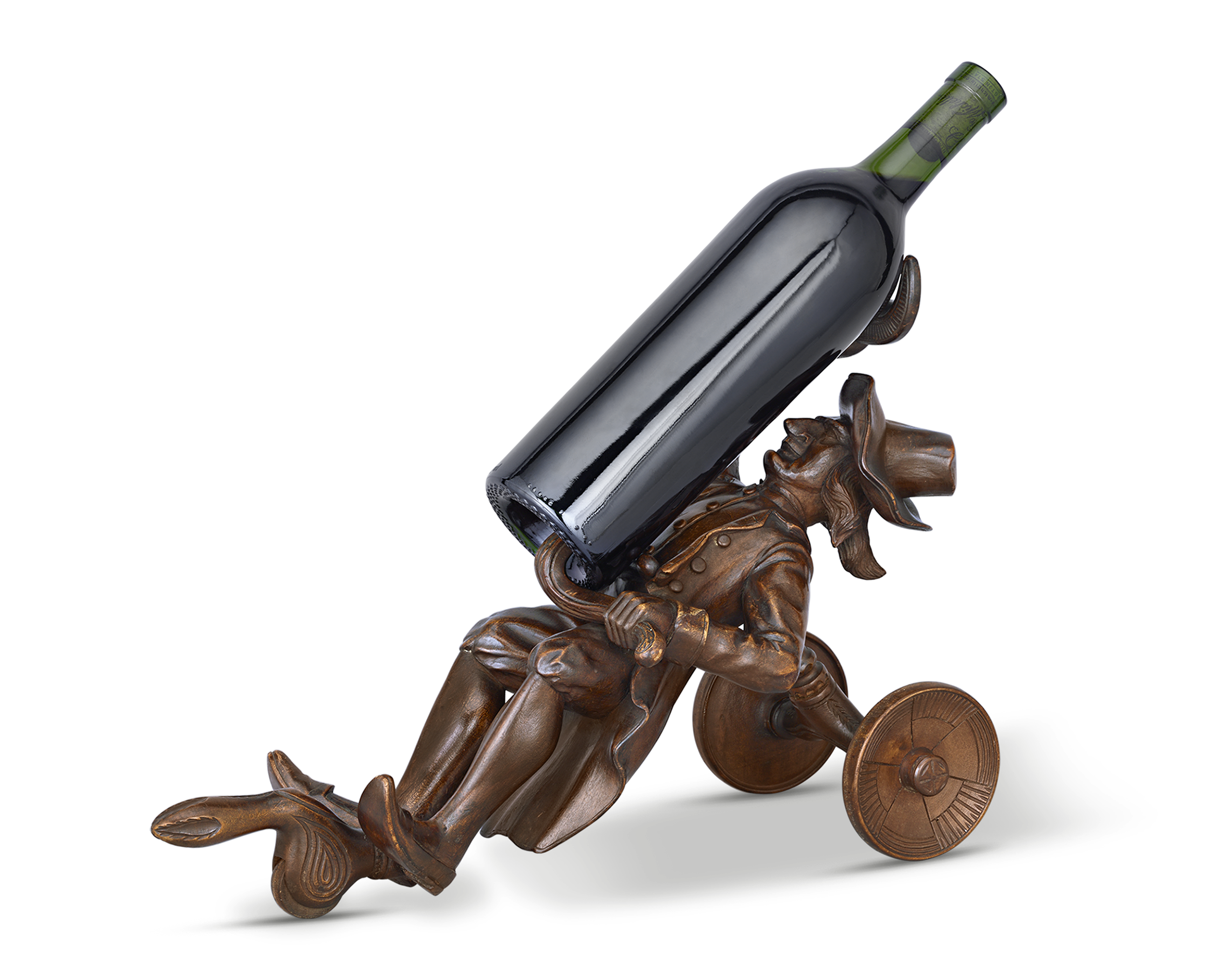 Black Forest Carved Wine Bottle Holder