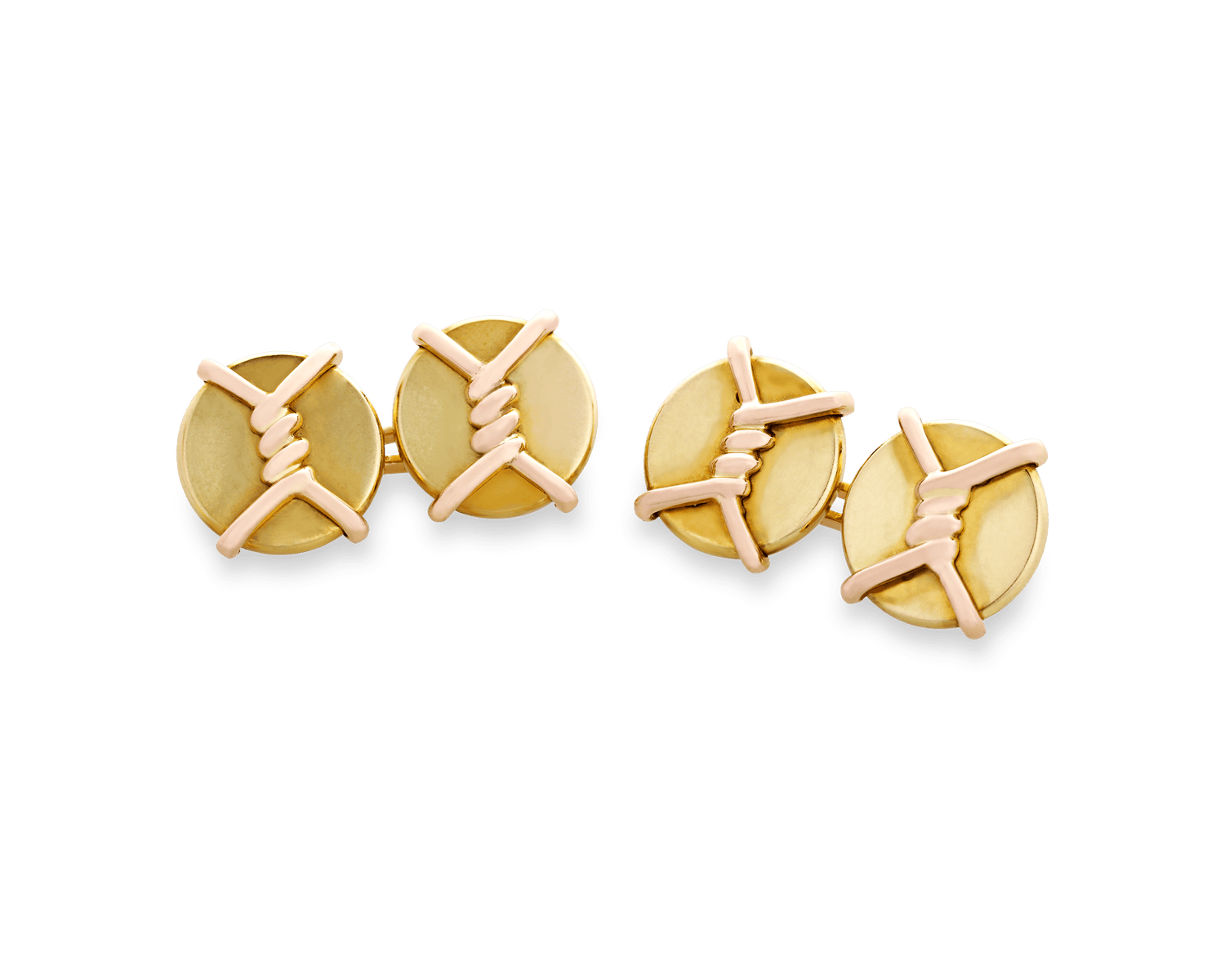 Cartier Retro Gold Cufflinks