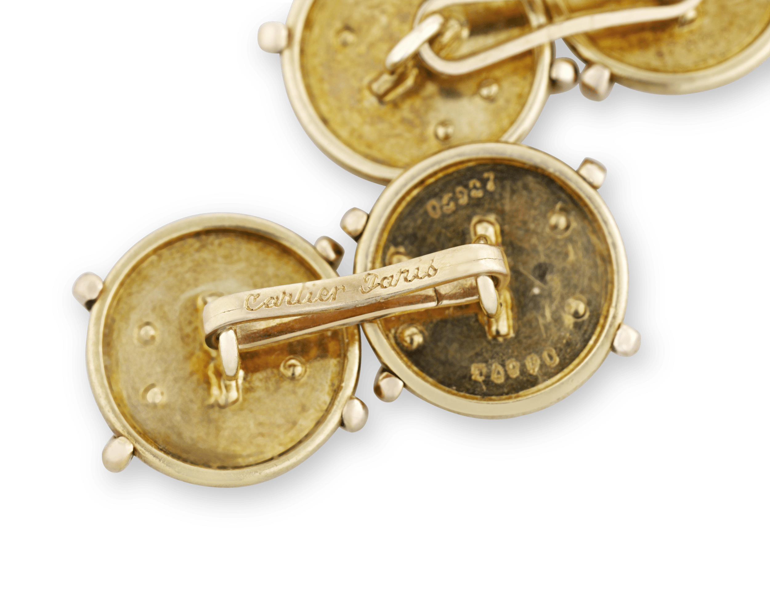 Cartier Retro Gold Cufflinks