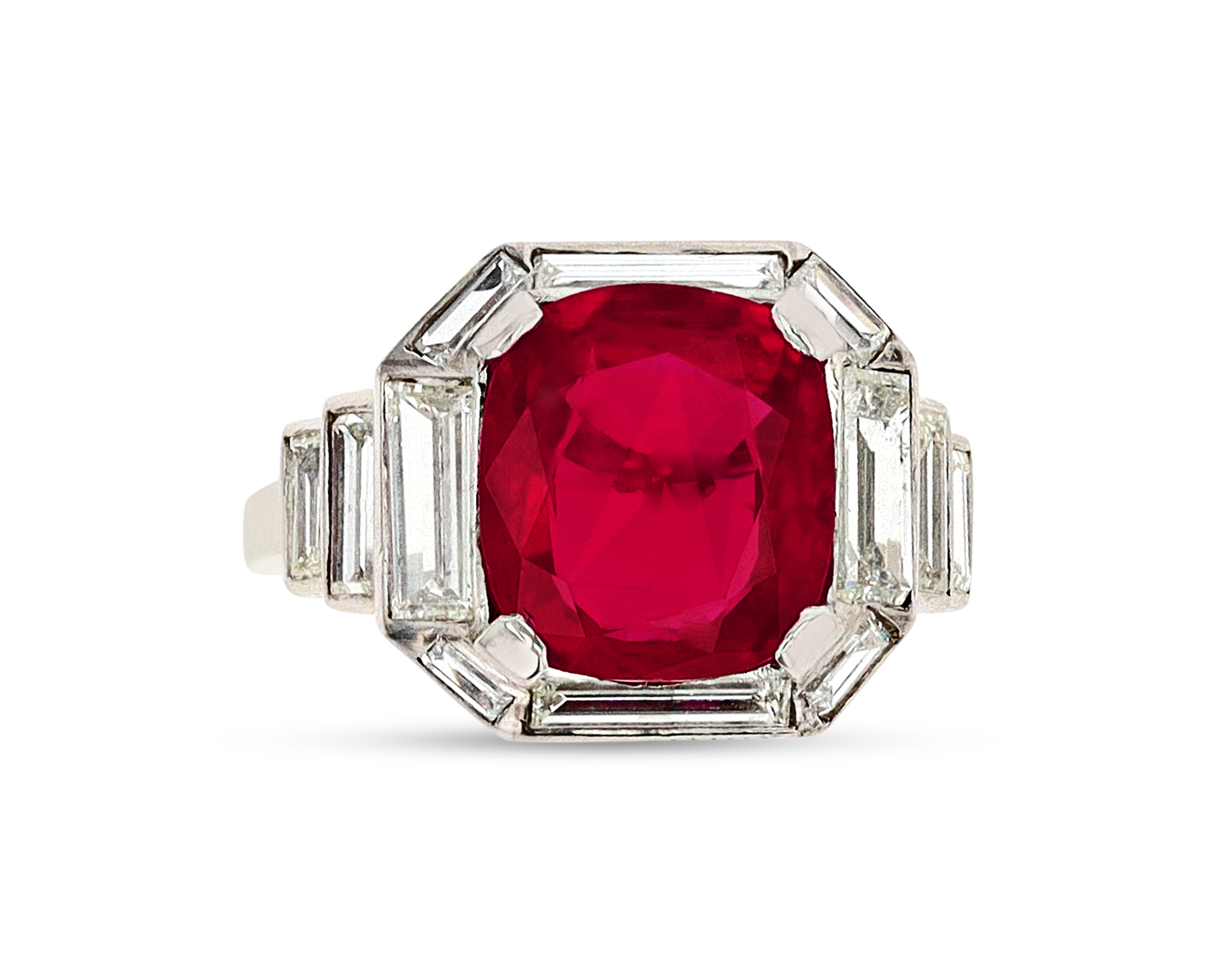 Brilliant-Cut Ruby Ring, 3.60 Carats