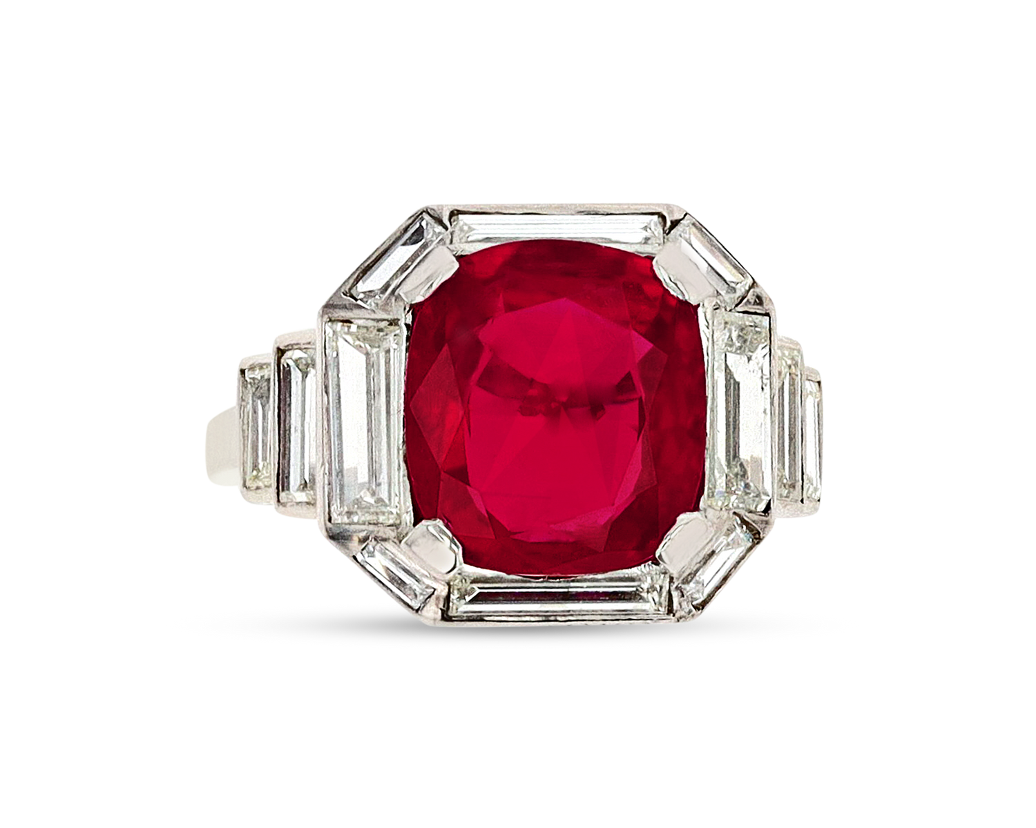 Brilliant-Cut Ruby Ring, 3.60 Carats