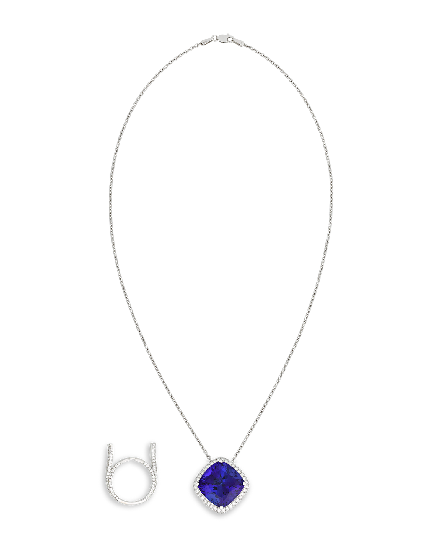 Tanzanite Convertible Pendant Ring, 22.43 Carats