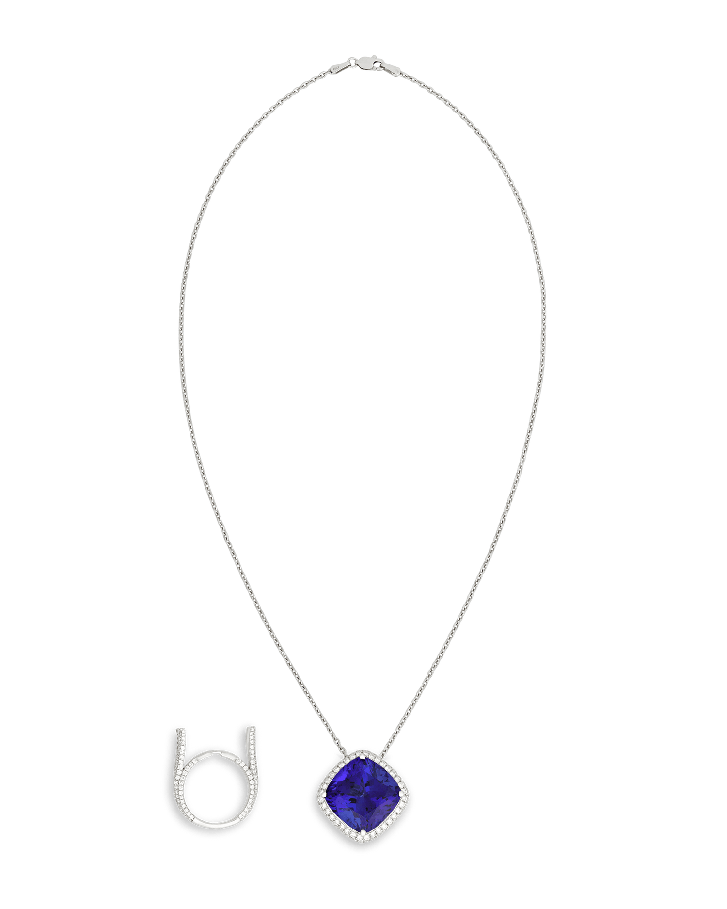 Tanzanite Convertible Pendant Ring, 22.43 Carats