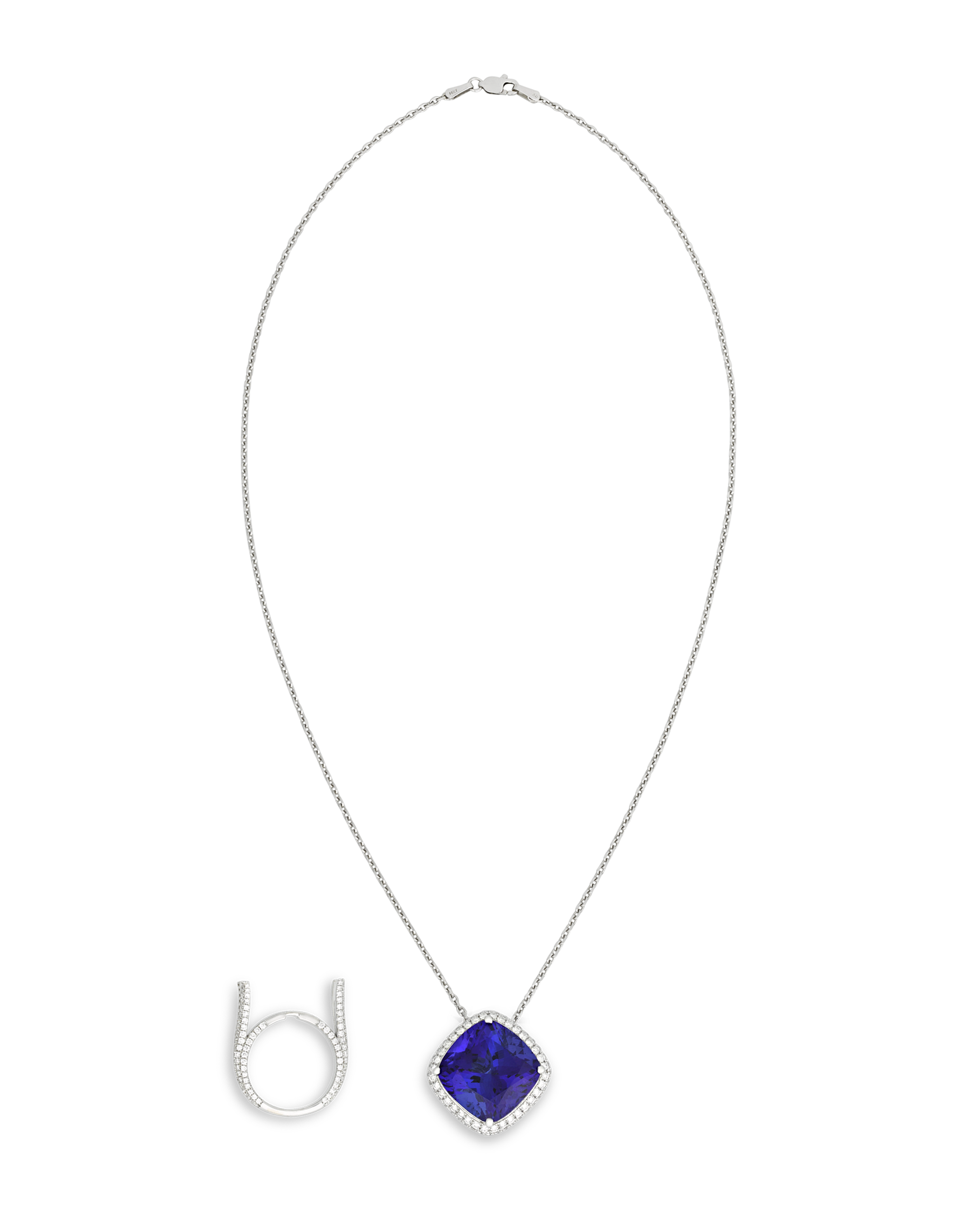 Tanzanite Convertible Pendant Ring, 22.43 Carats