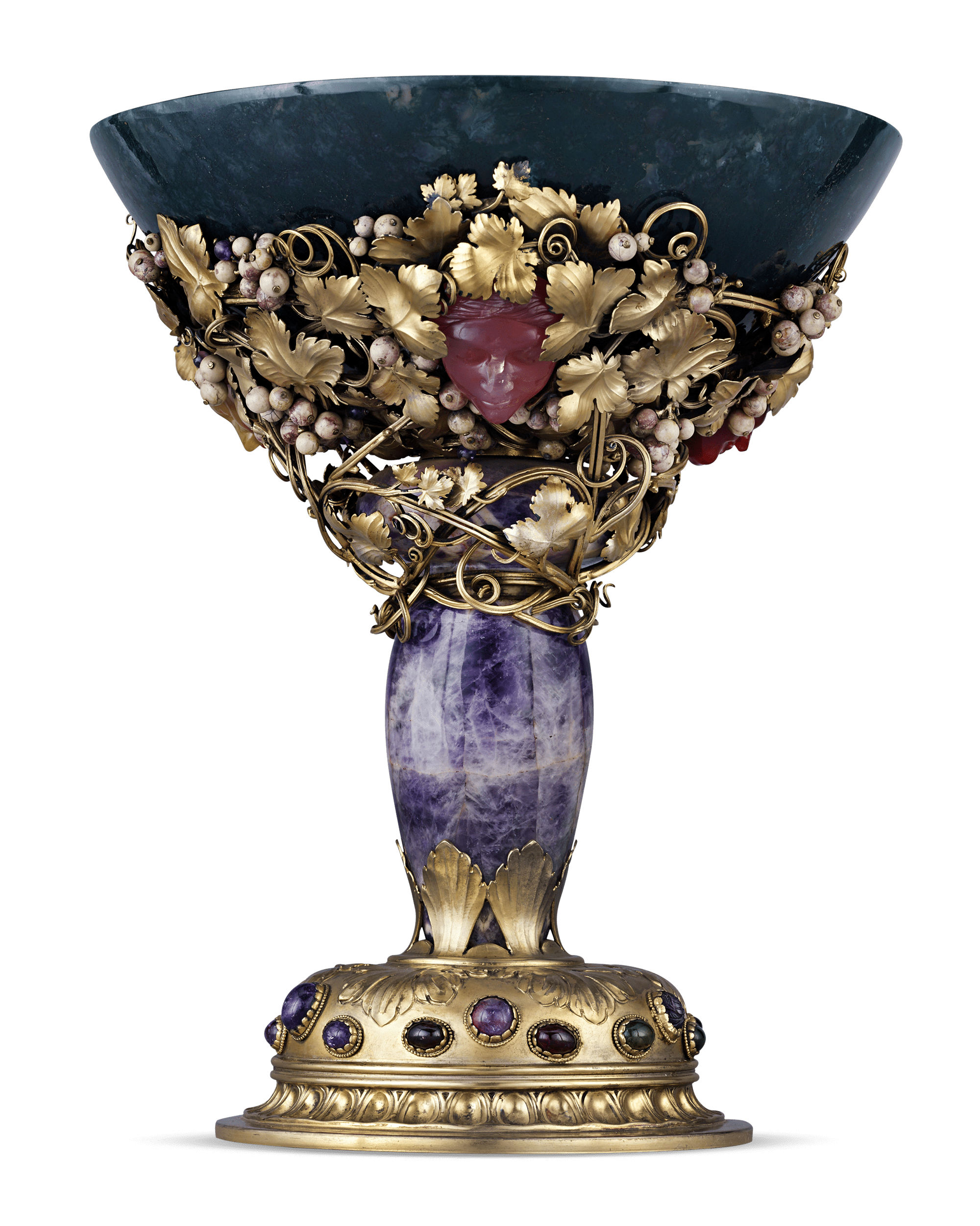 Italian Silver-Mounted Hardstone Centerpiece