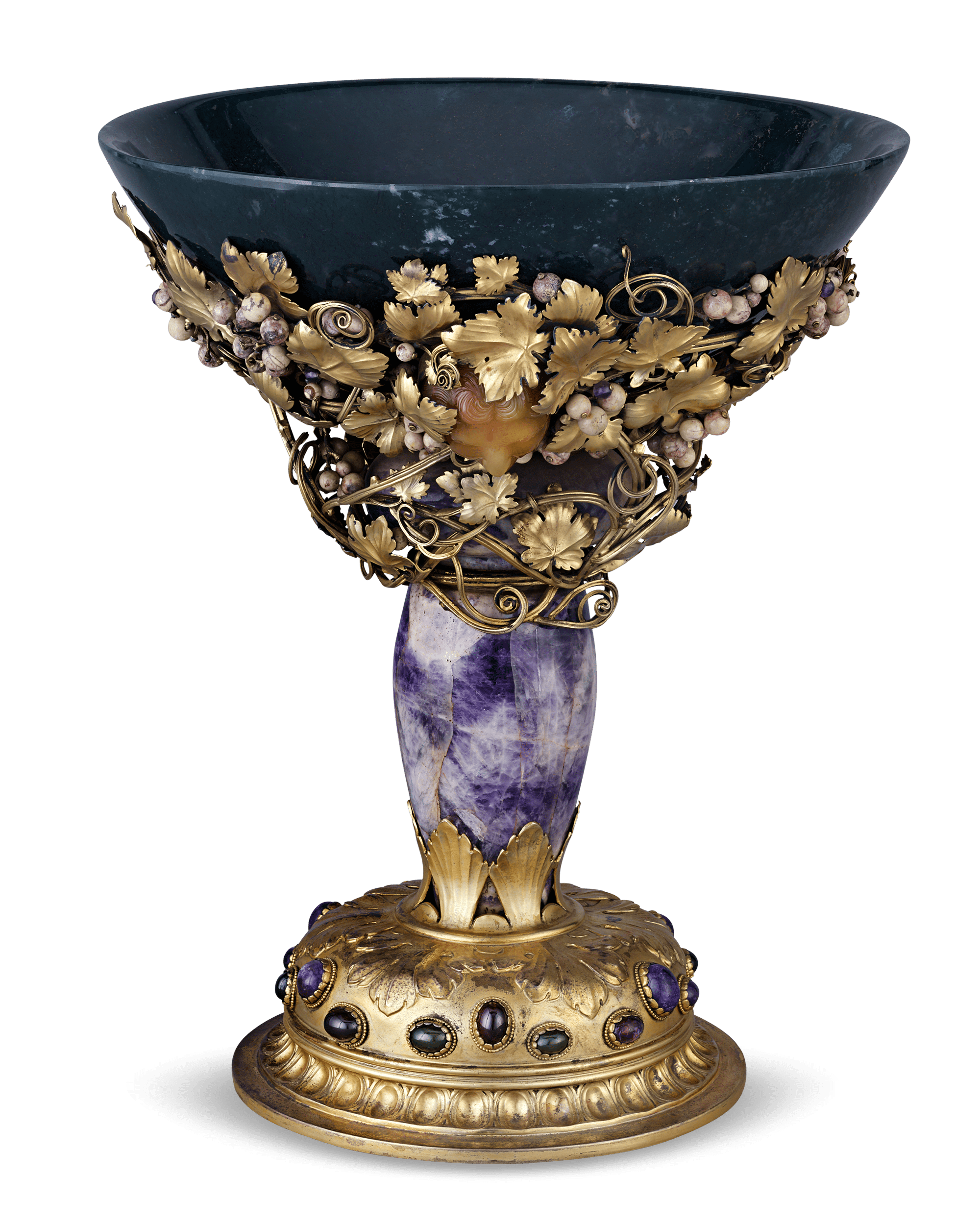 Italian Silver-Mounted Hardstone Centerpiece