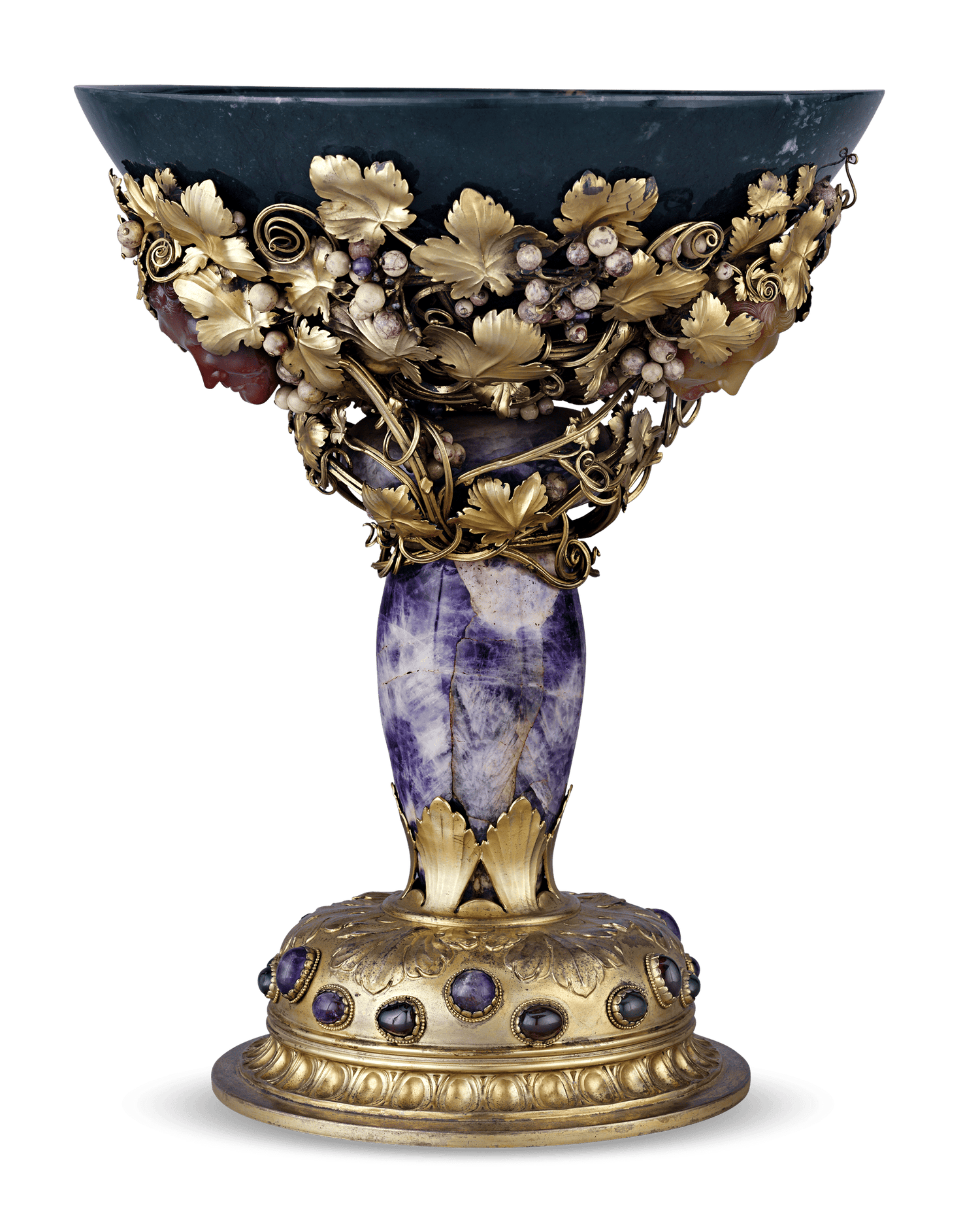 Italian Silver-Mounted Hardstone Centerpiece