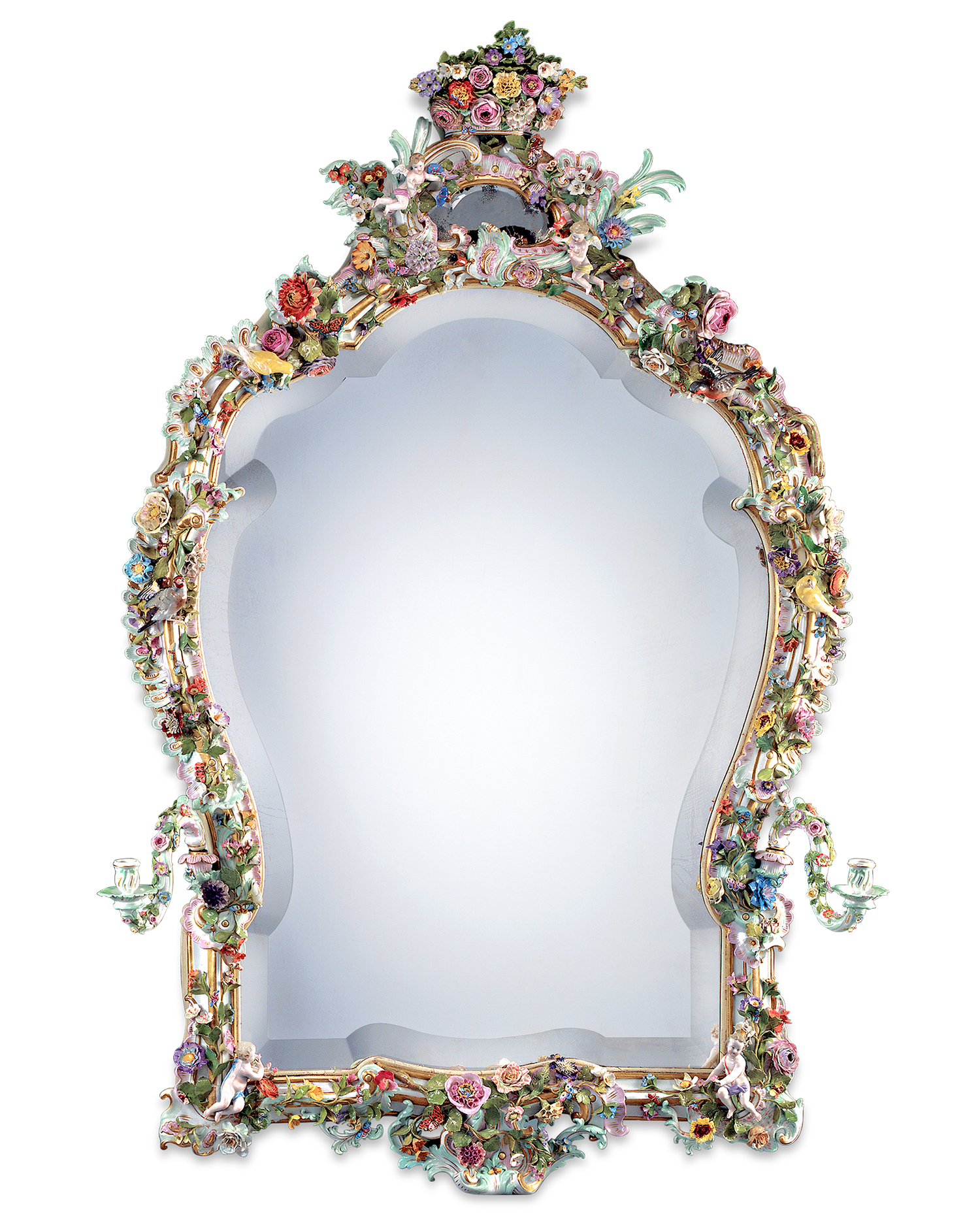 Meissen Porcelain Mirror