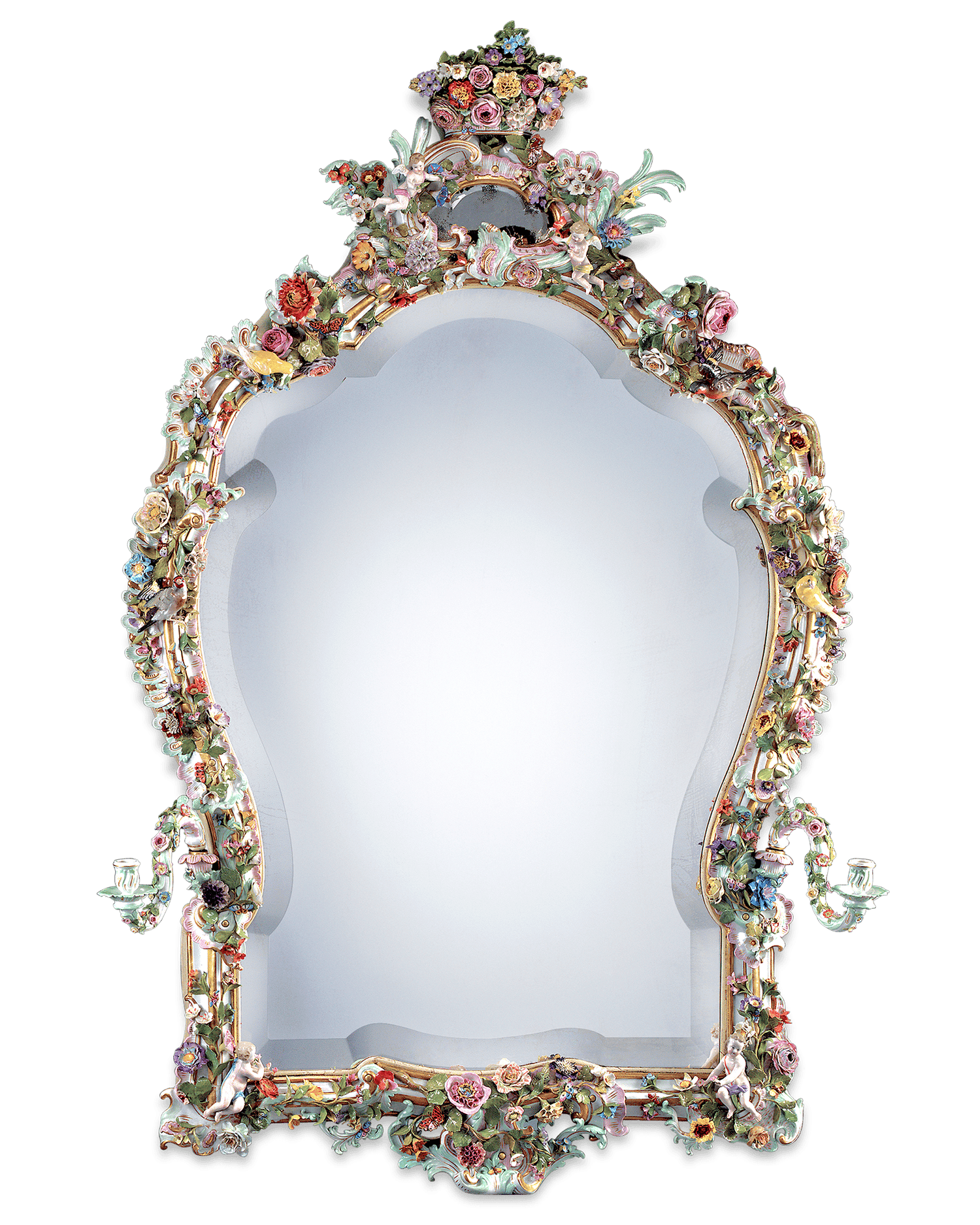 Meissen Porcelain Mirror