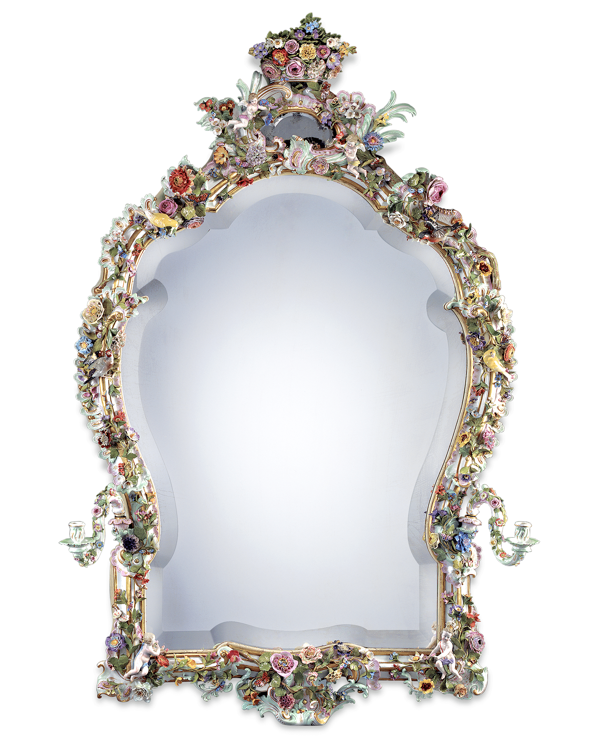 Meissen Porcelain Mirror