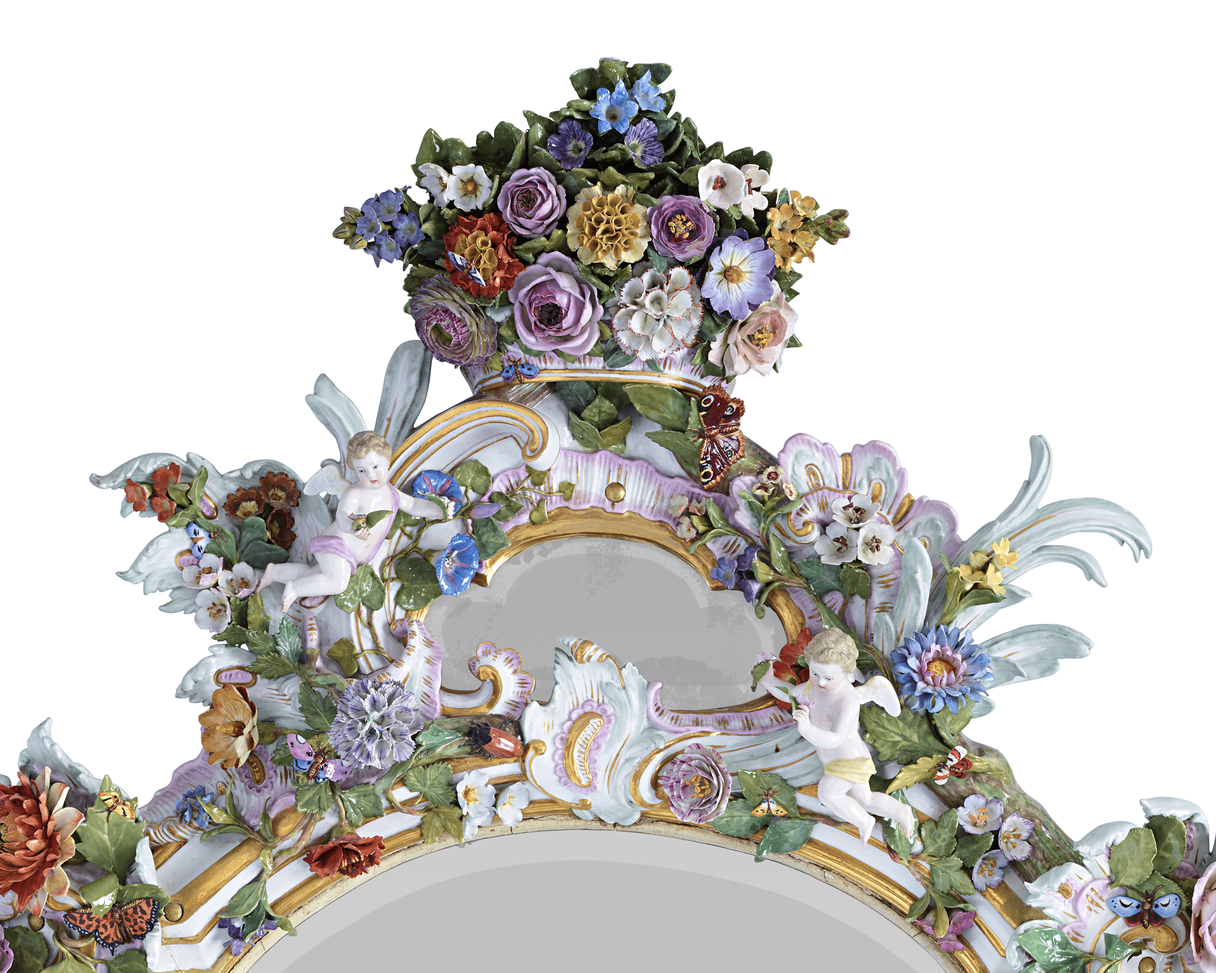 Meissen Porcelain Mirror