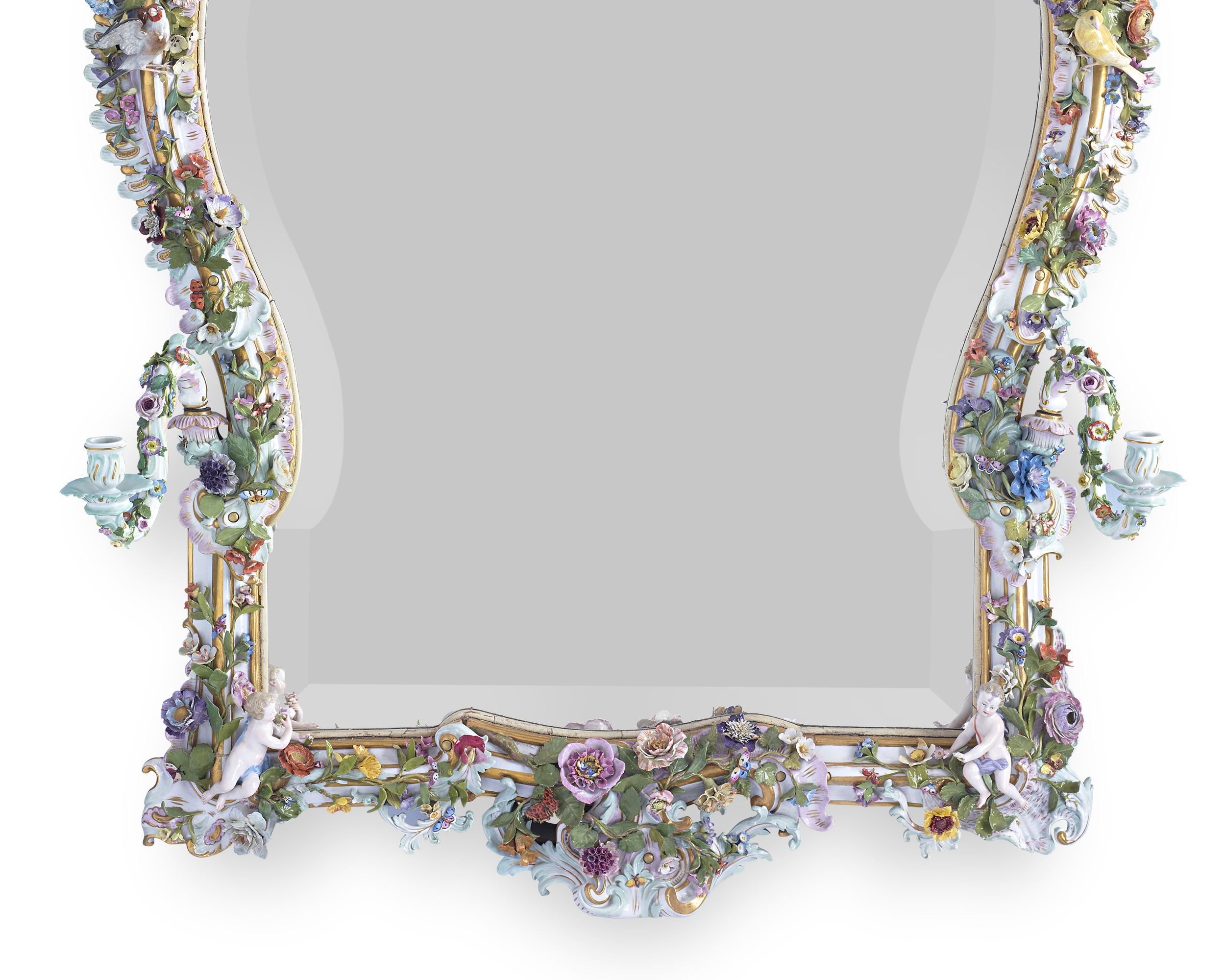 Meissen Porcelain Mirror