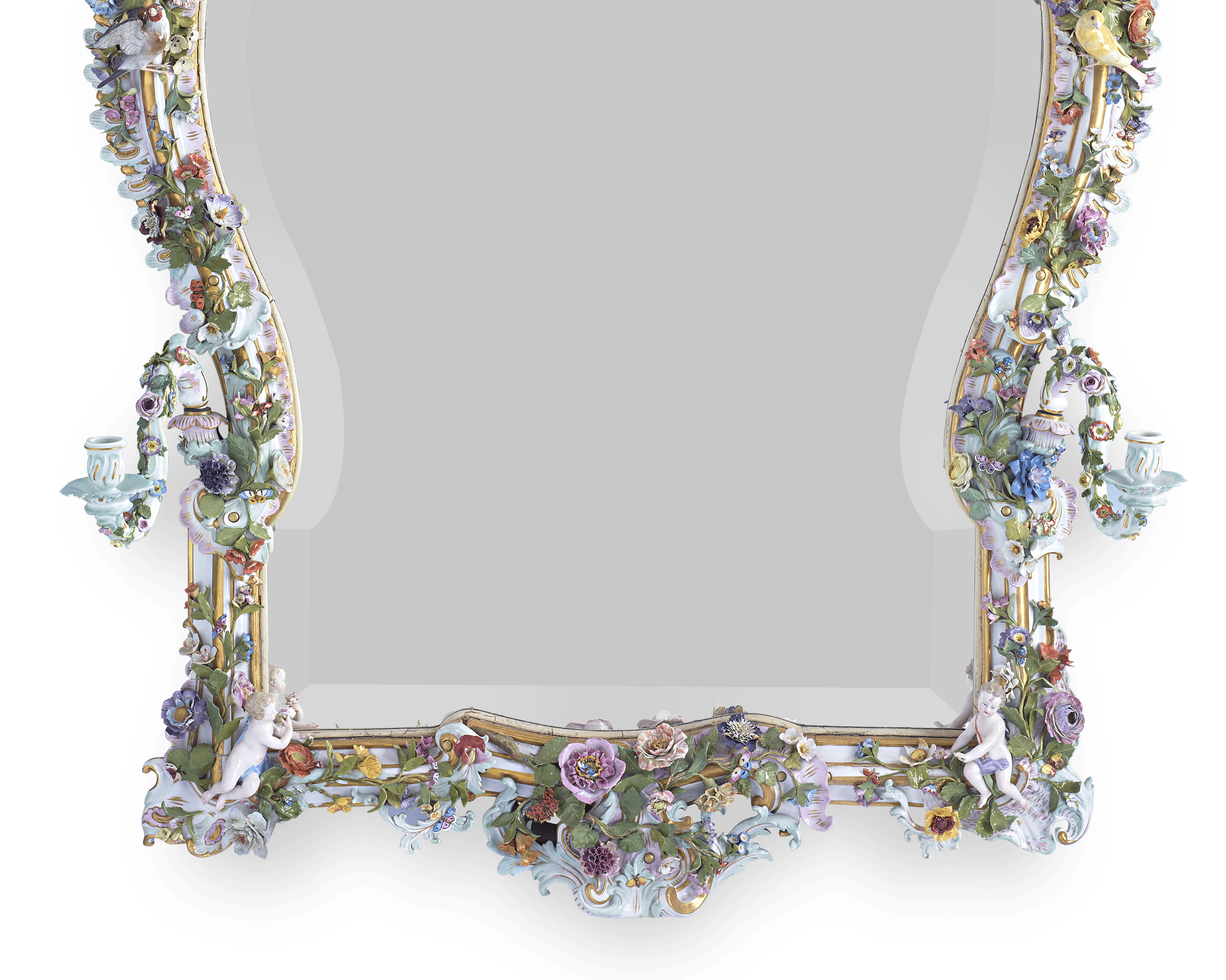 Meissen Porcelain Mirror