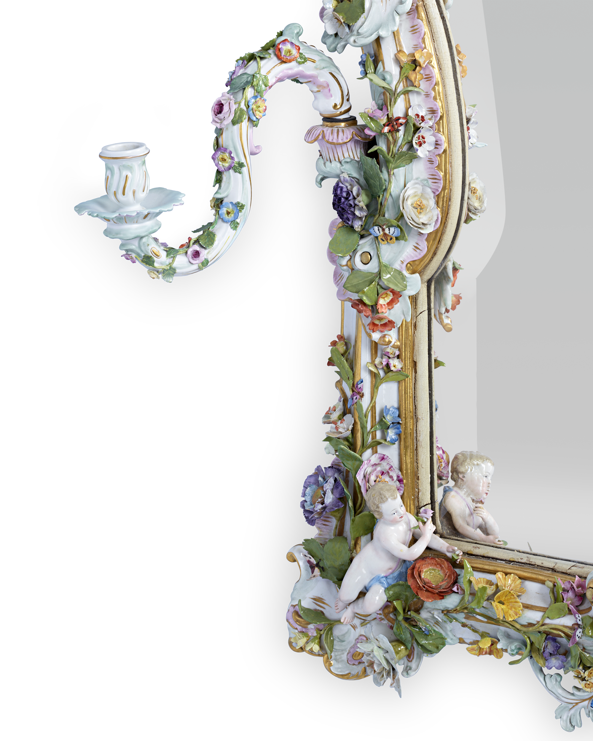 Meissen Porcelain Mirror