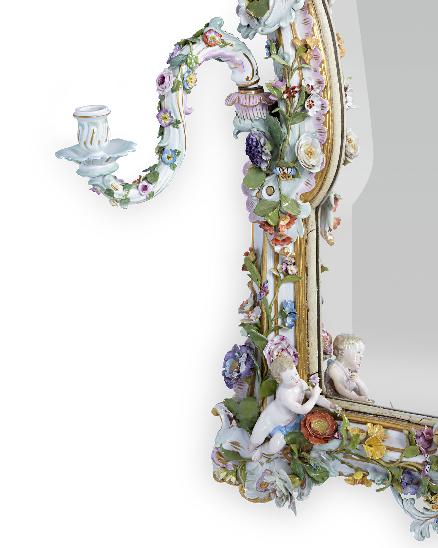 Meissen Porcelain Mirror