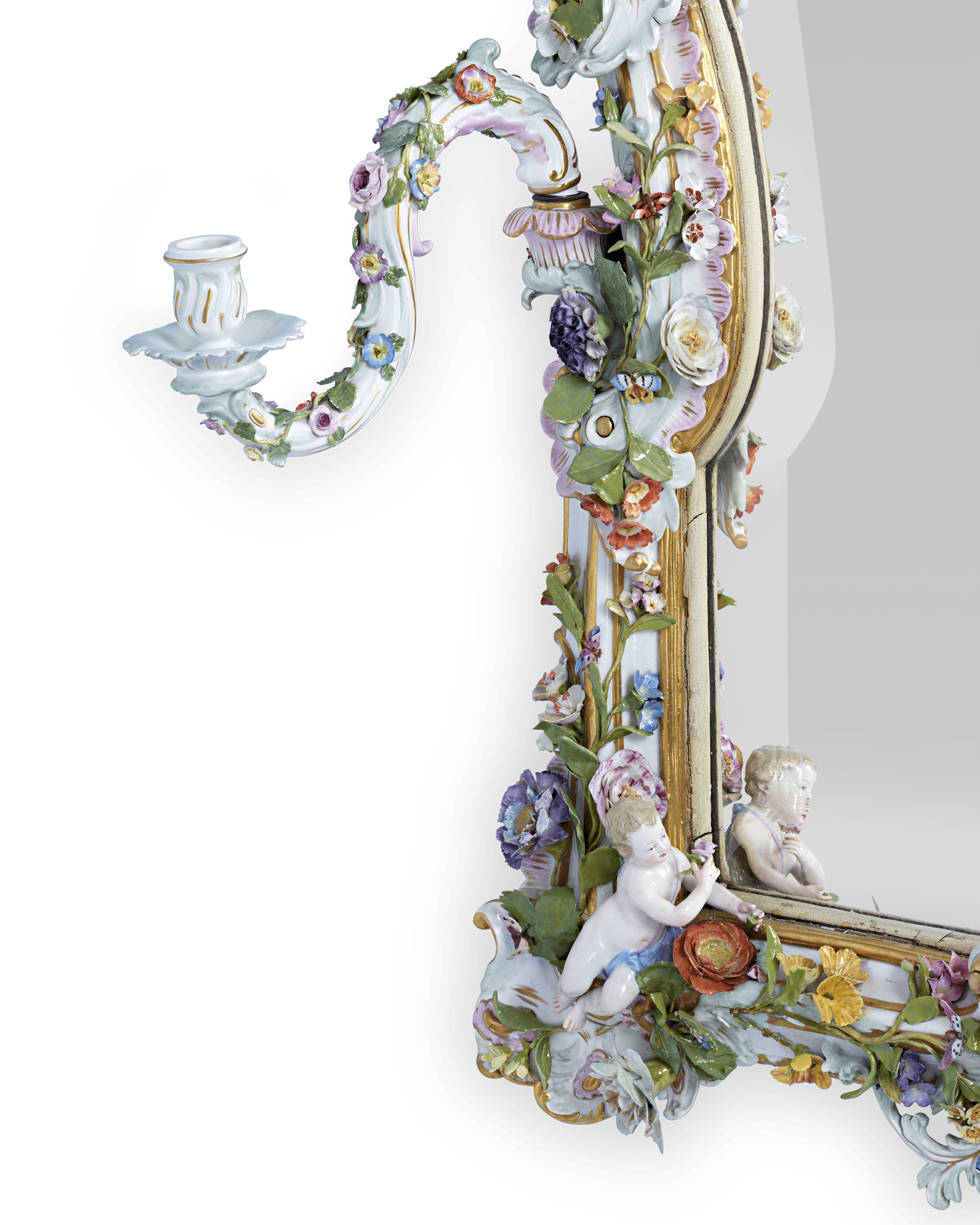 Meissen Porcelain Mirror