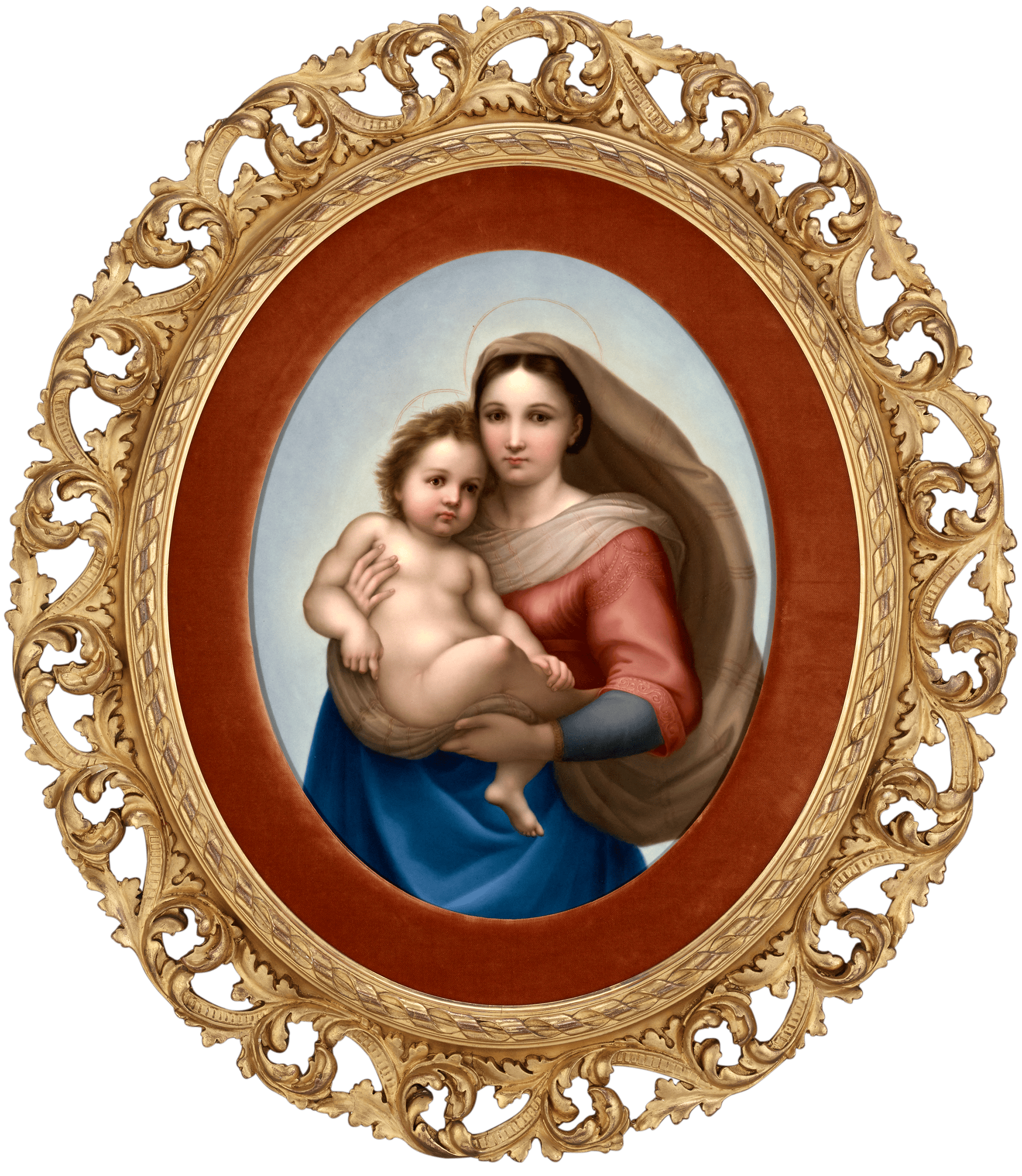 The Sistine Madonna Porcelain Plaque by KPM