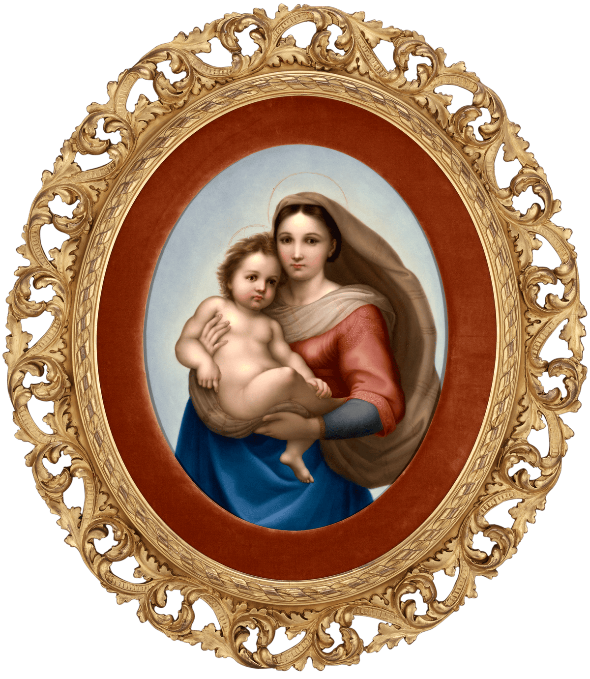 The Sistine Madonna Porcelain Plaque by KPM