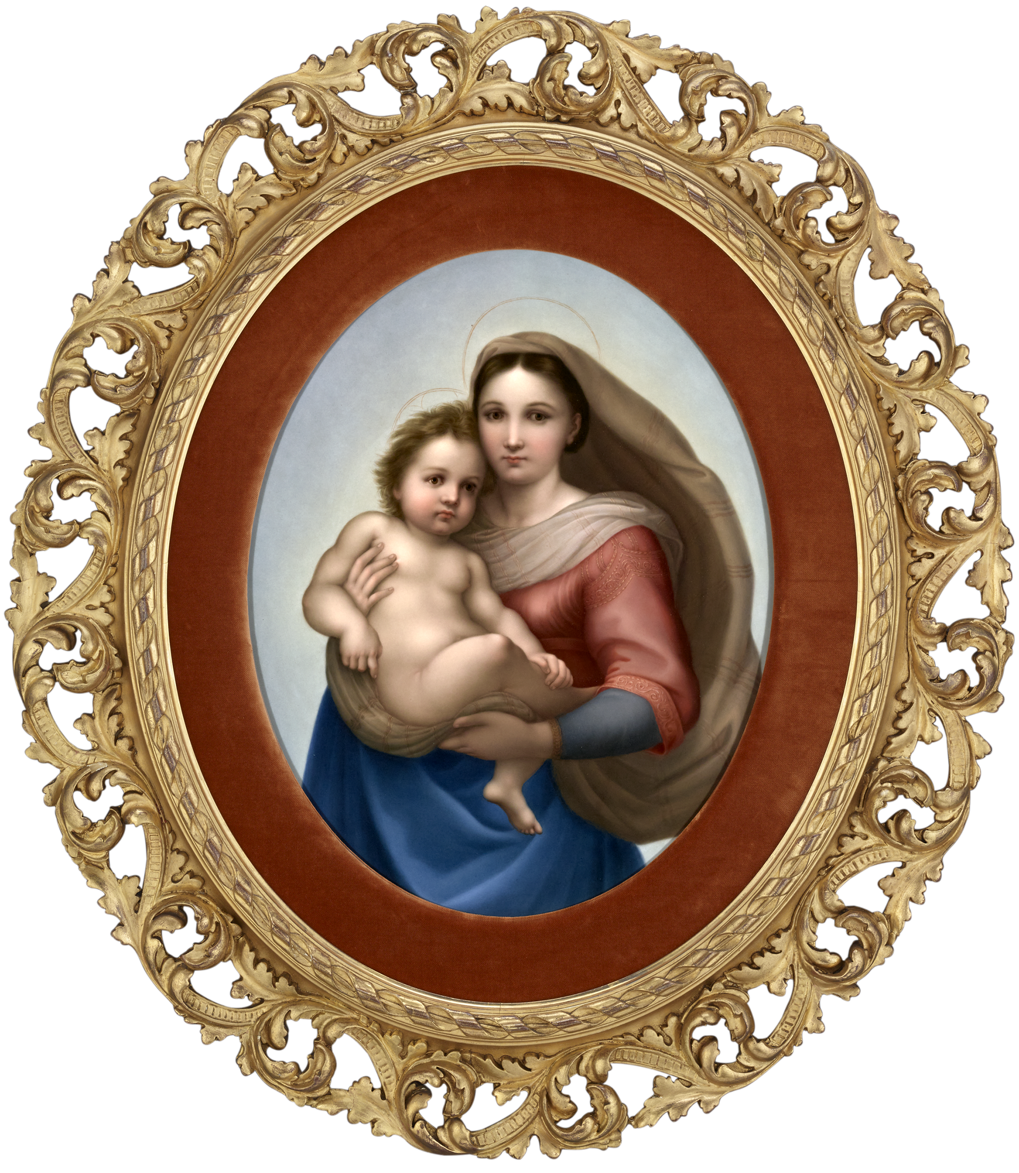 The Sistine Madonna Porcelain Plaque by KPM